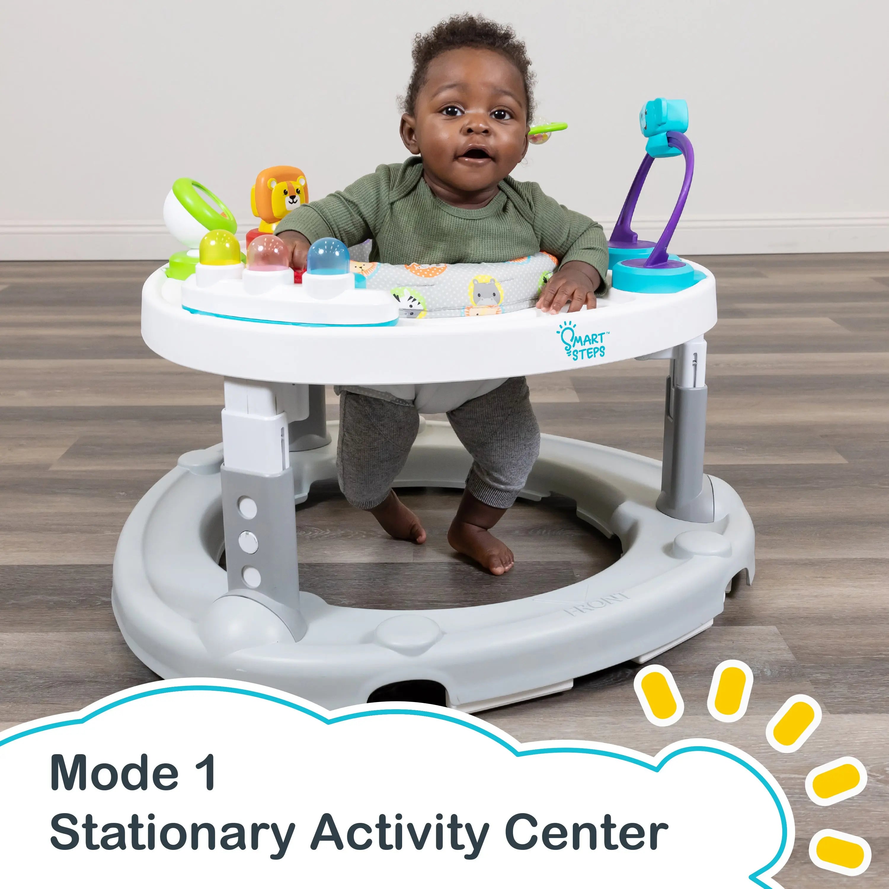 Smart Steps® Bounce N' Glide 3-in-1 Baby Activity Walker with STEM Learning Toys - Safari Toss Design (Target Exclusive) | Interactive Toddler Walker for Early Development & Playtime Fun