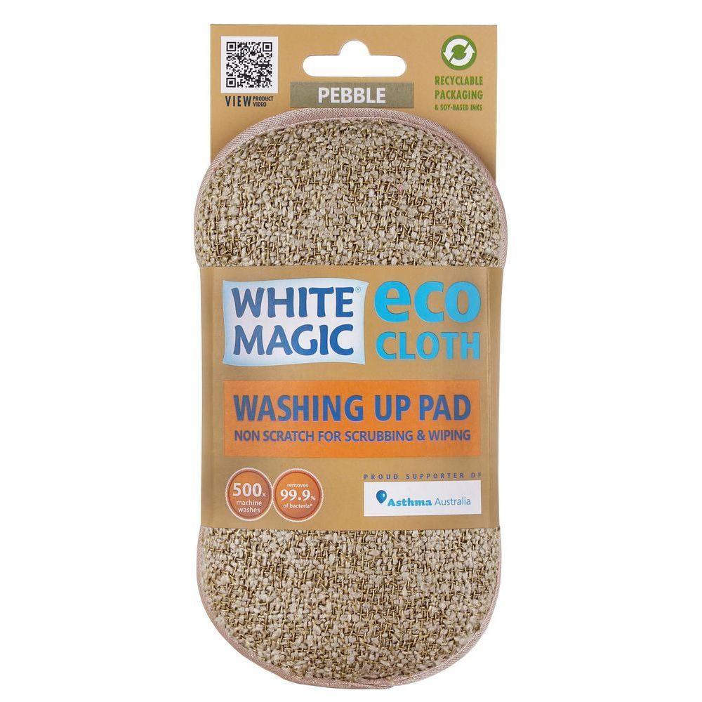 Eco-Friendly White Magic Dish Washing Sponge Pebble - Non-Scratch Kitchen Sponge for Gentle Cleaning | Perfect for Dishes, Countertops & Delicate Surfaces