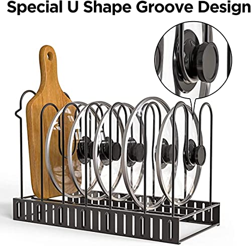 Simpli-Magic Pot and Pan Holder - Space Saving Kitchen Organizer for Stovetop, Cabinet, or Drawer Storage - Perfect for Pots, Pans, and Lids