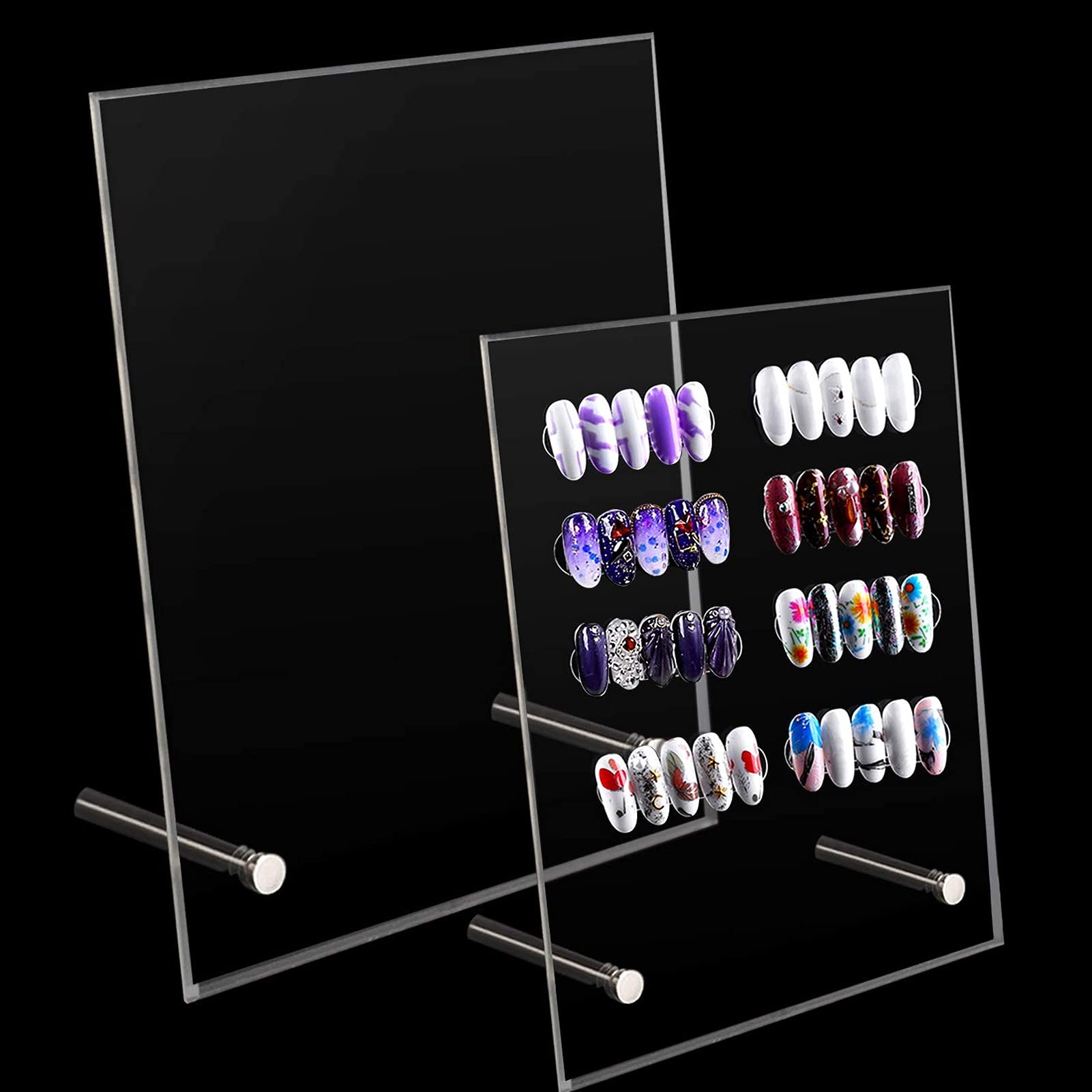 Eco-Friendly Acrylic Nail Tip Display Board - Professional Nail Tip Showing Stand for Nail Salons, Nail Art Schools & Home Use | Perfect for Organizing, Showcasing & Selling Nail Tips