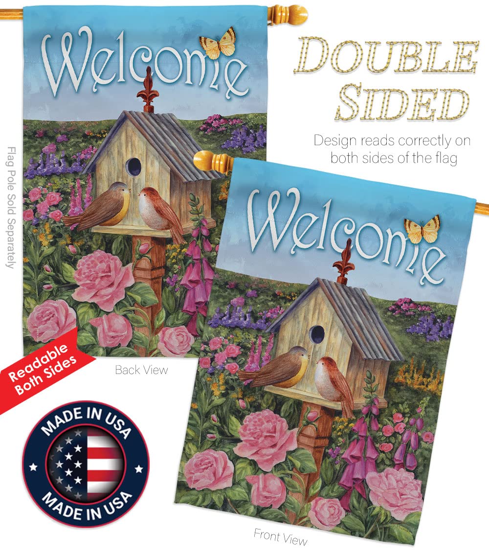 Welcome Bird Home Flag Set - 28