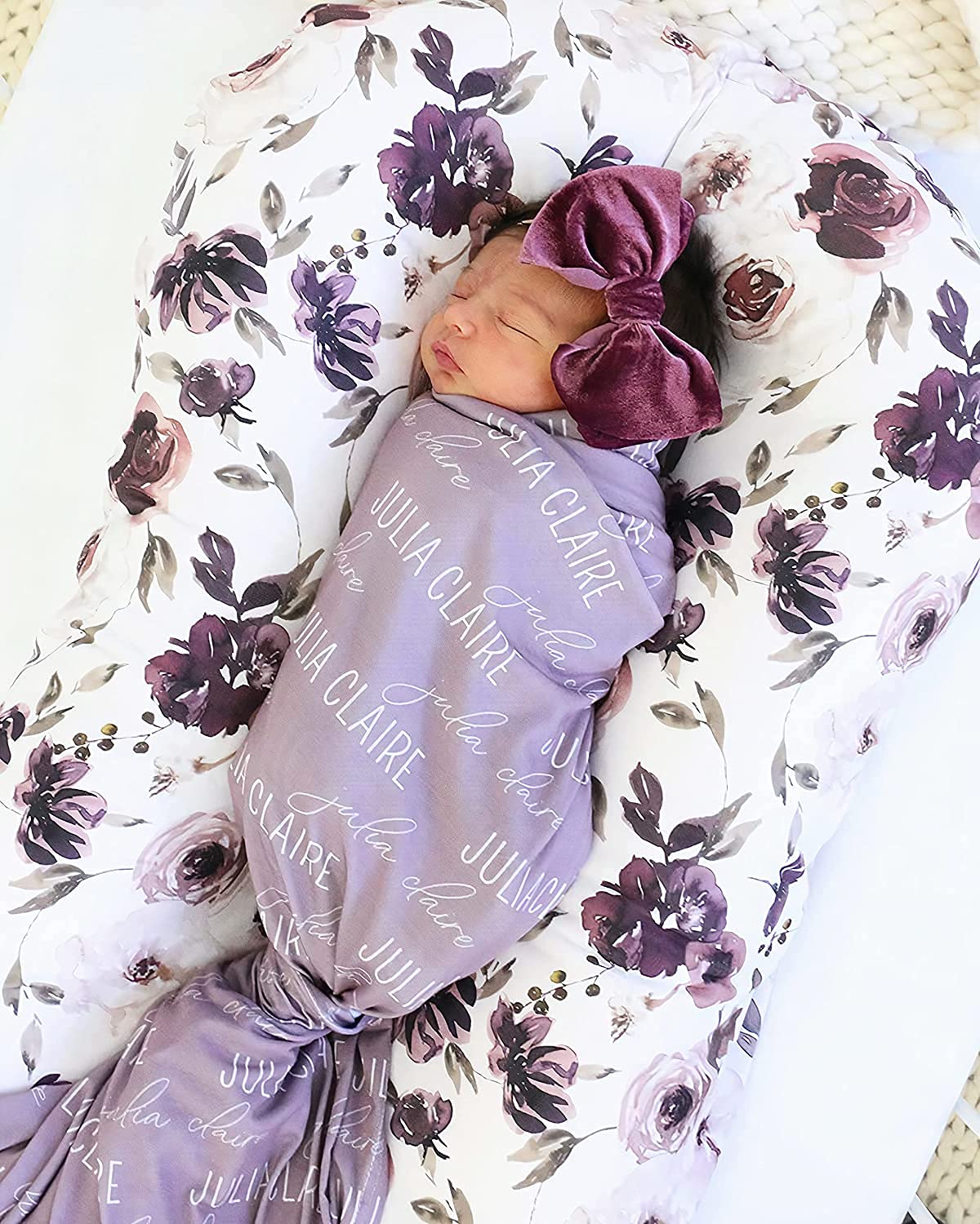 Personalized Monogram Baby Blanket with Name - Custom Embroidered Swaddle Blanket for Newborns & Infants - Perfect Baby Shower Gift, Birthday Present & Nursery Essential for Baby Girls & Boys