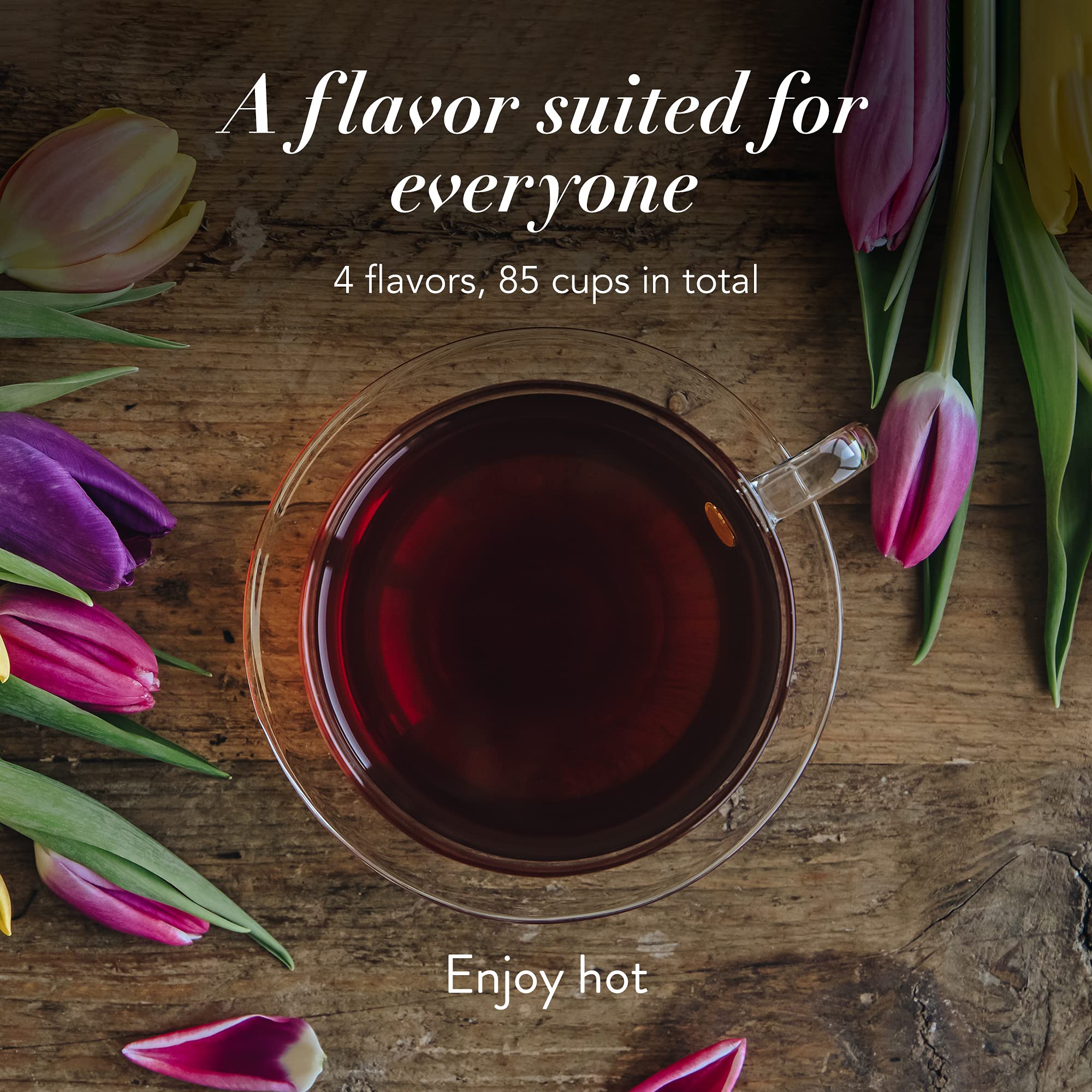 Whittard of Chelsea Afternoon Tea Collection Gift Box - 4 Premium Loose Leaf Teas: English Breakfast, Earl Grey, English Rose & Mango Bergamot (3 Black Teas + 1 Green Tea) - Perfect for Afternoon Tea Parties, Gifts & Relaxation