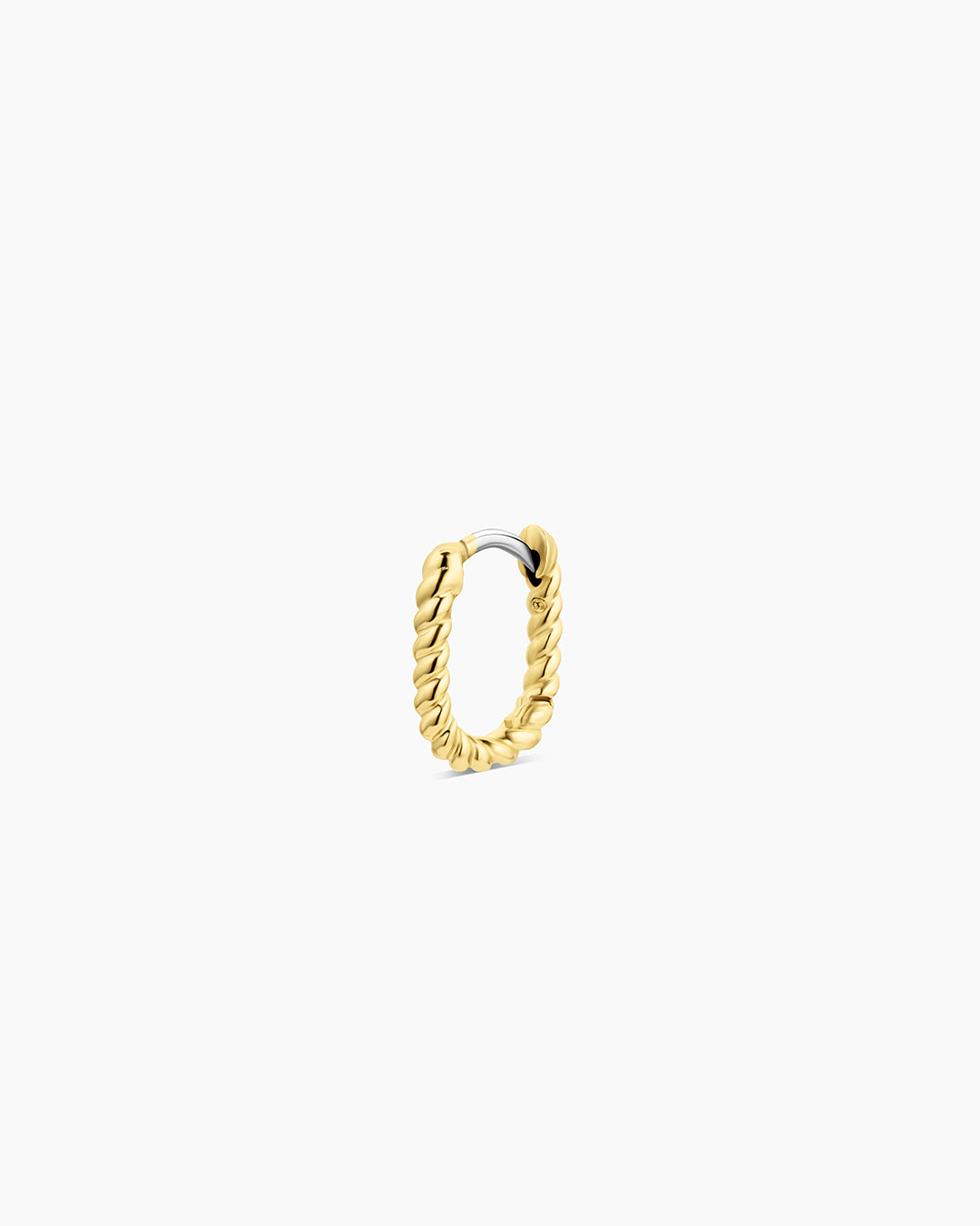 Crew Link Single Huggie Earrings - Minimalist Gold Hoop Earrings for Women - Perfect for Everyday Wear & Special Occasions