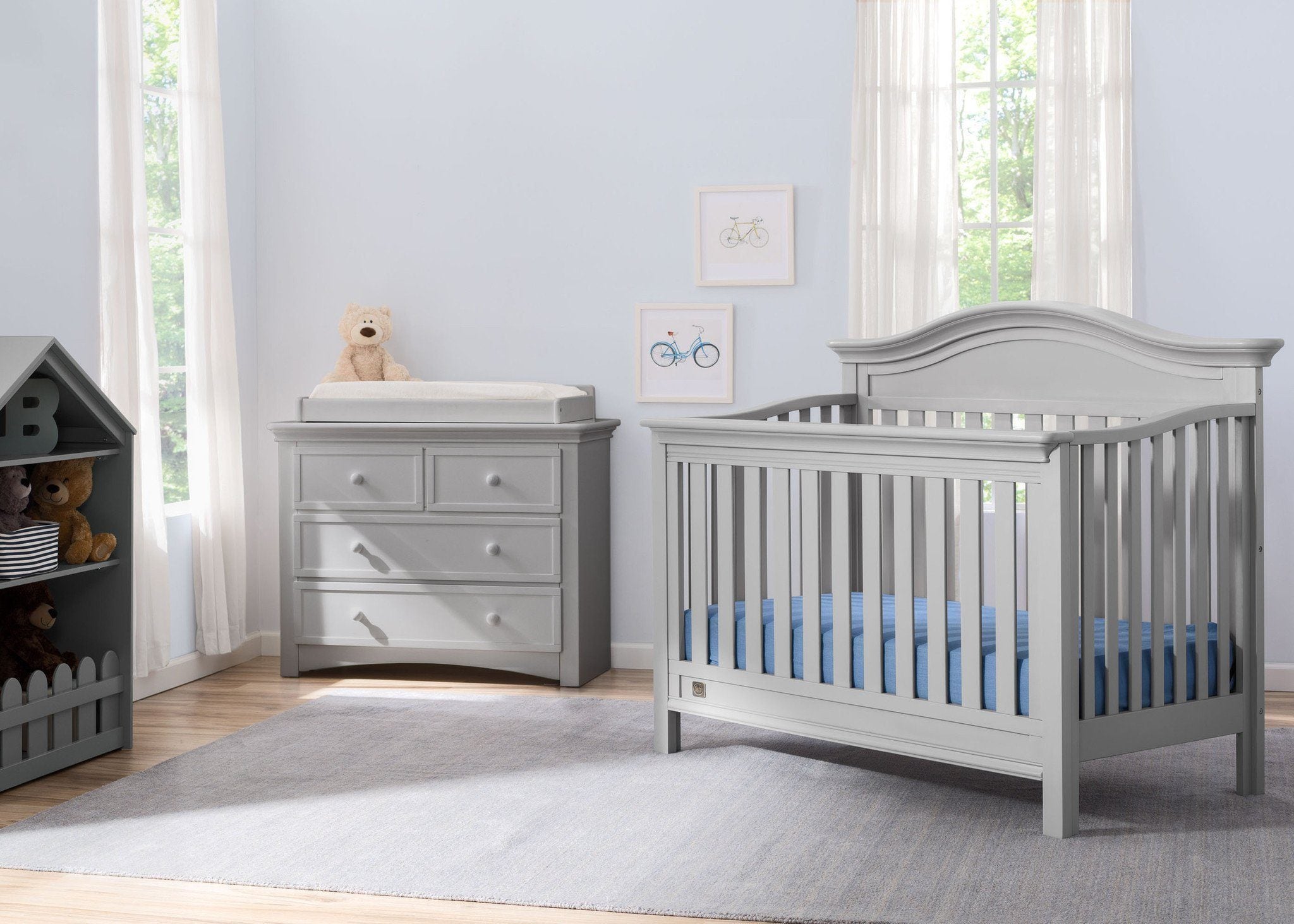 Banbury 4-in-1 Convertible Baby Crib - Toddler Bed, Daybed & Full-Size Bed - Safe Nursery Furniture for Newborns to Teens - Perfect for Bedrooms, Daycare & Guest Rooms