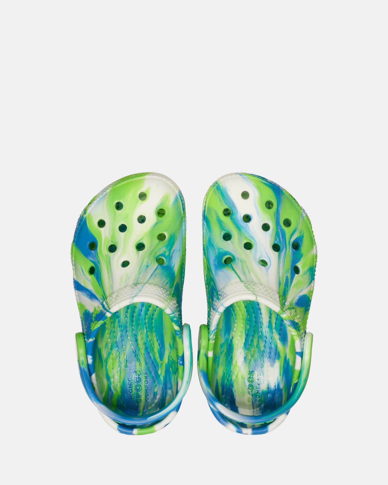 Classic Glow Marble Clog Infant Slippers - Blue & Multi-Color Soft Sole Baby Shoes for Boys & Girls - Perfect for Indoor Play, Nursery, and First Walking Steps