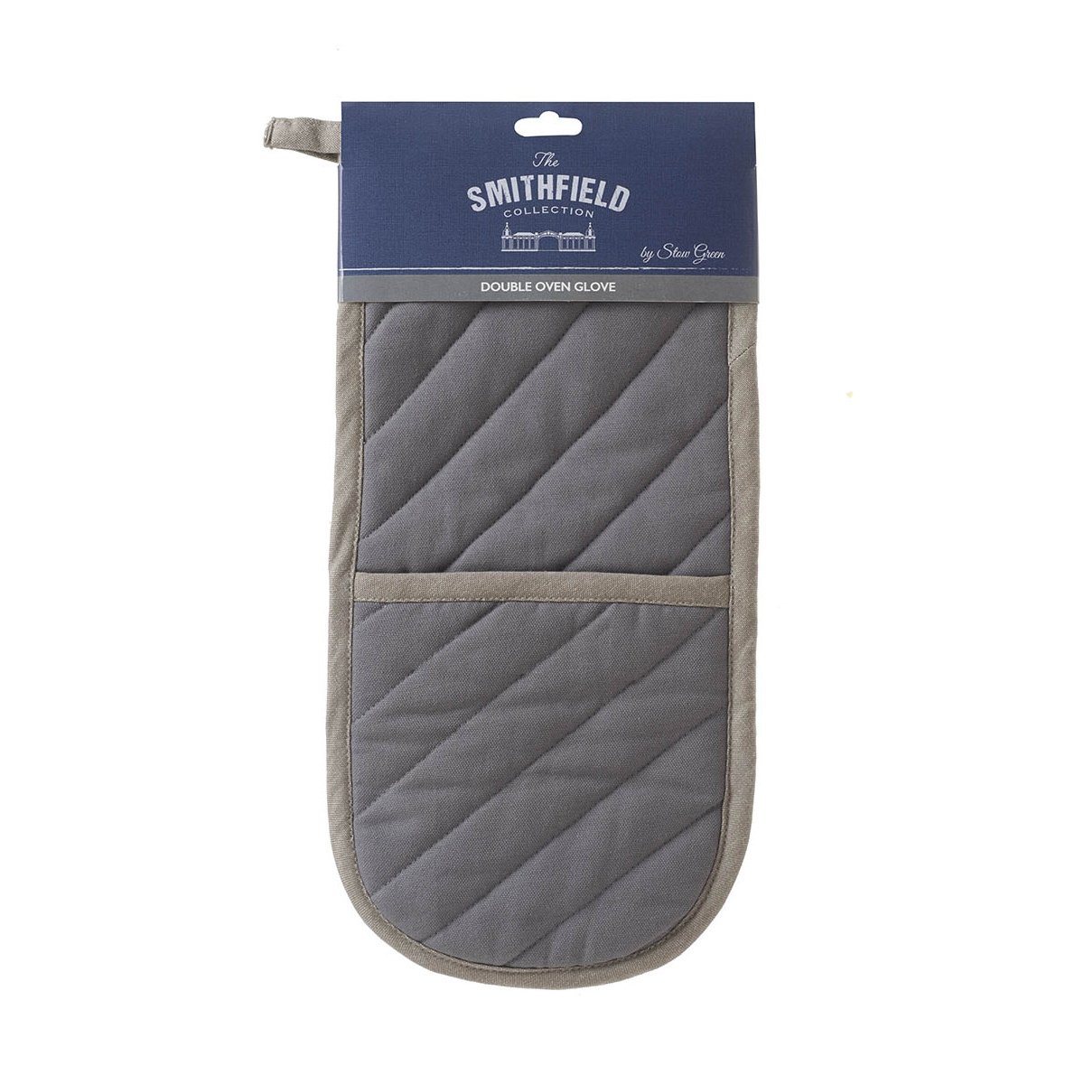 Smithfield Grey Double Oven Mitts - Heat Resistant Kitchen Gloves for Baking, Grilling & Cooking - Perfect for BBQ, Roasting & Handling Hot Pots