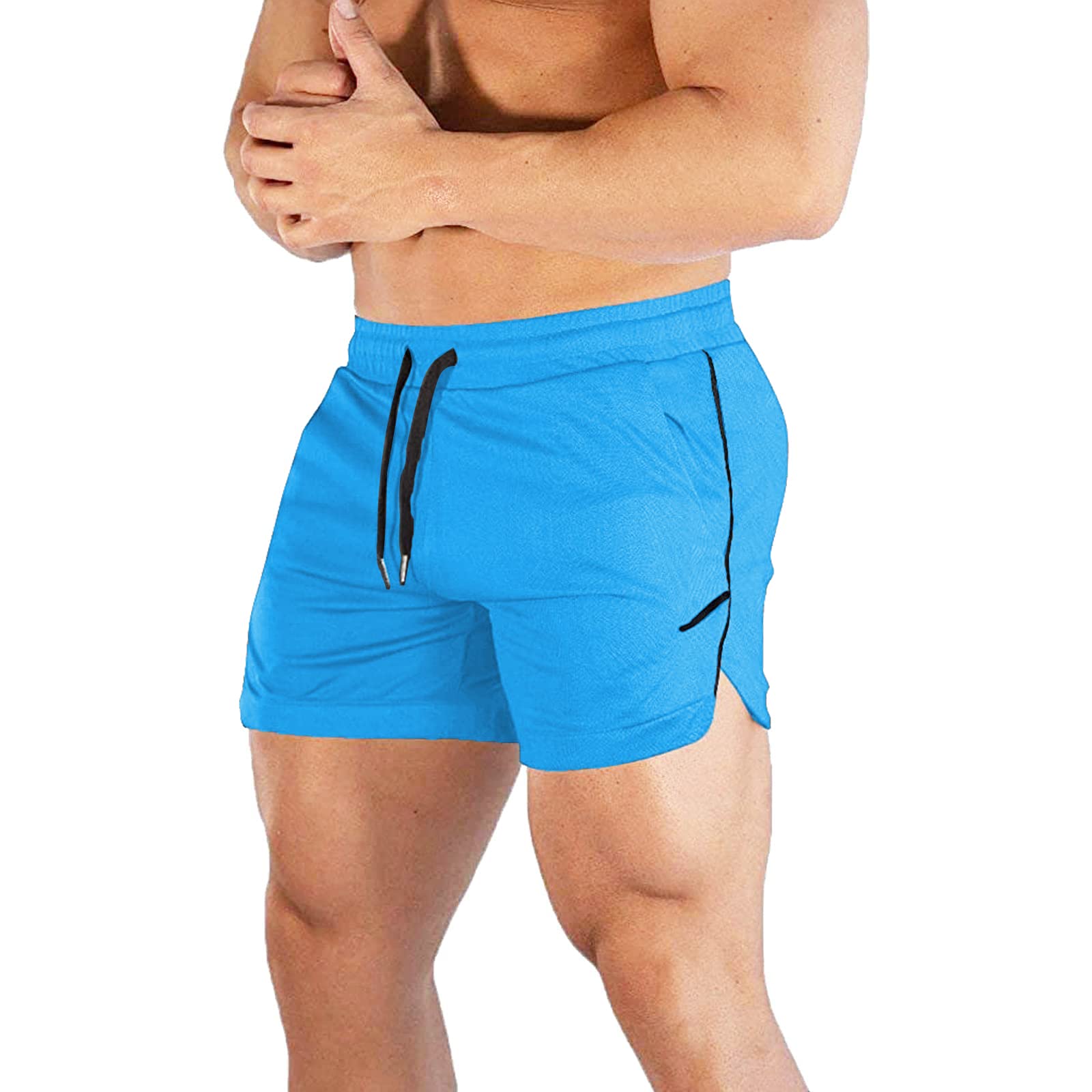 CE Men's Workout Running Shorts - Lightweight Quick-Dry Athletic Gym Shorts with Zipper Pockets for Jogging, Training & Outdoor Sports