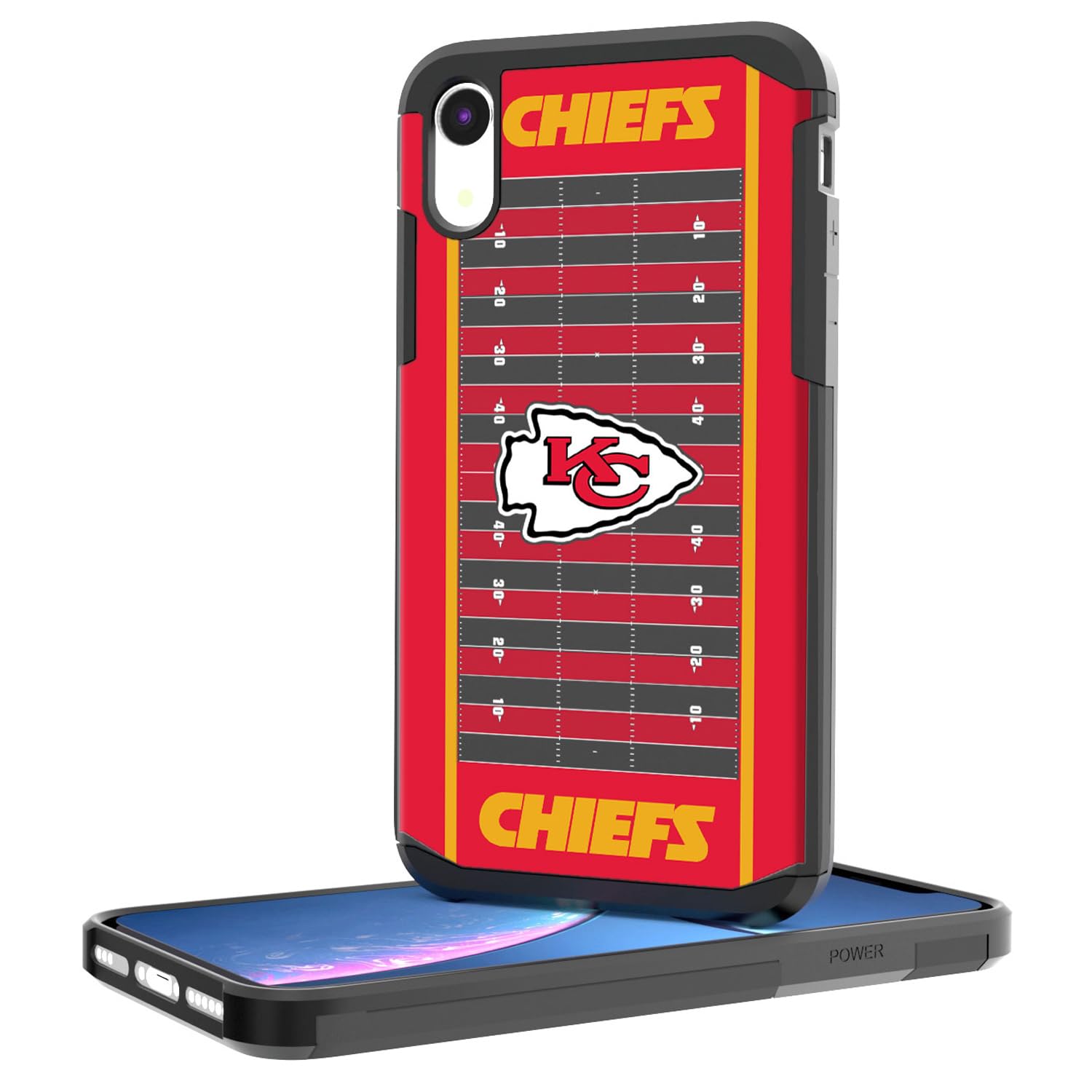 Kansas City Chiefs iPhone Case - Rugged Field Design with Shockproof Protection | Perfect for Football Fans & Game Day Enthusiasts