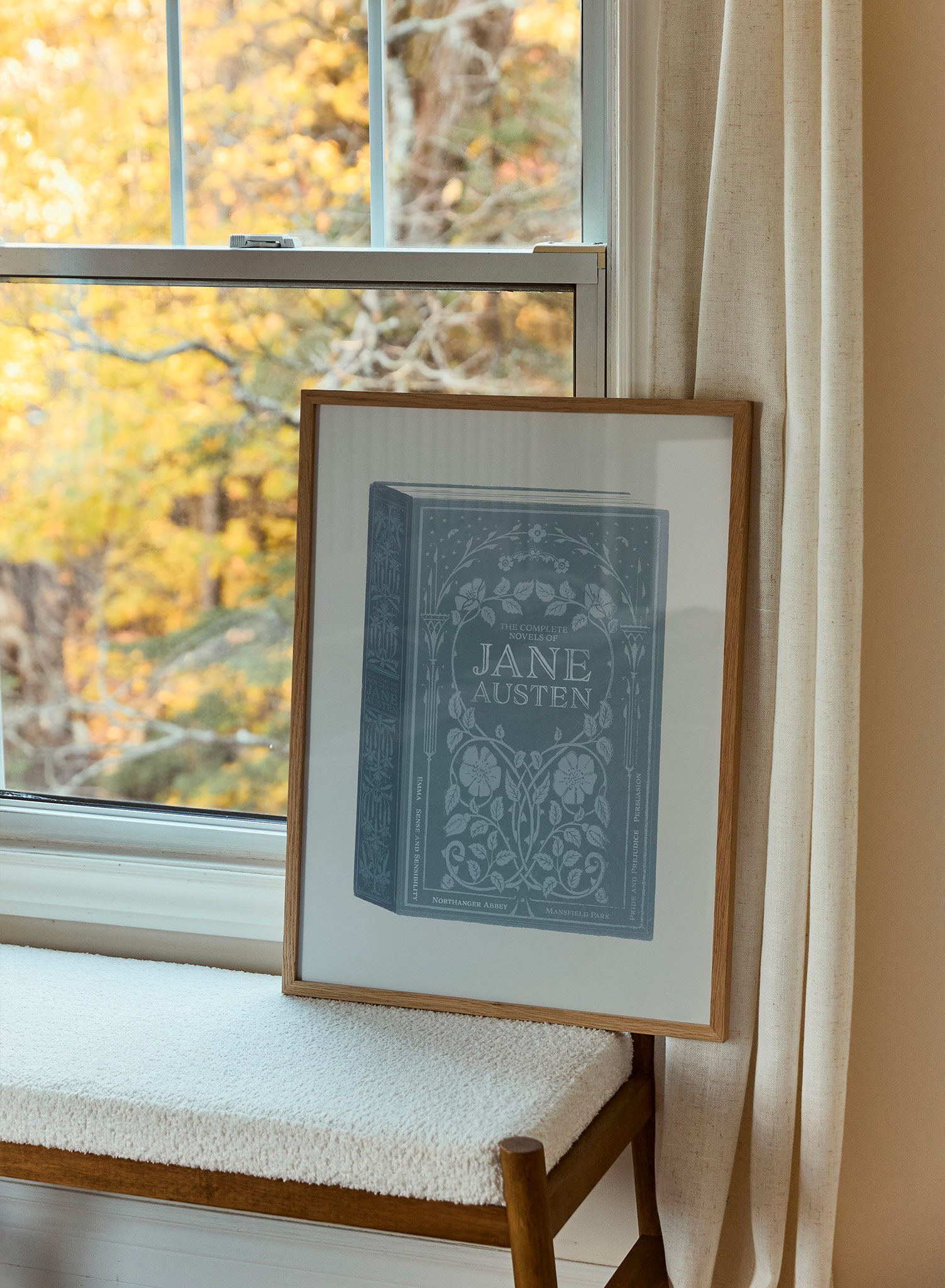 Jane Austen Book Cover Poster - Classic Literature Wall Art for Home, Office & Library Decor - Perfect for Book Lovers & Austen Fans