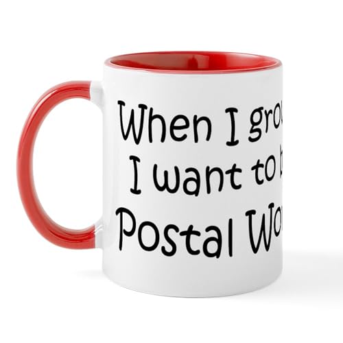 White/Red Inside - Grow Up Postal Worker Mug