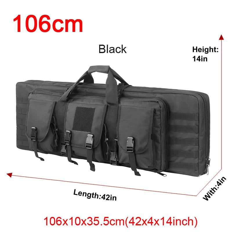 Tactical Double Rifle Case - Durable Waterproof Gun Bag for Hunting & Shooting Range - Perfect for Outdoor Adventures & Firearm Storage