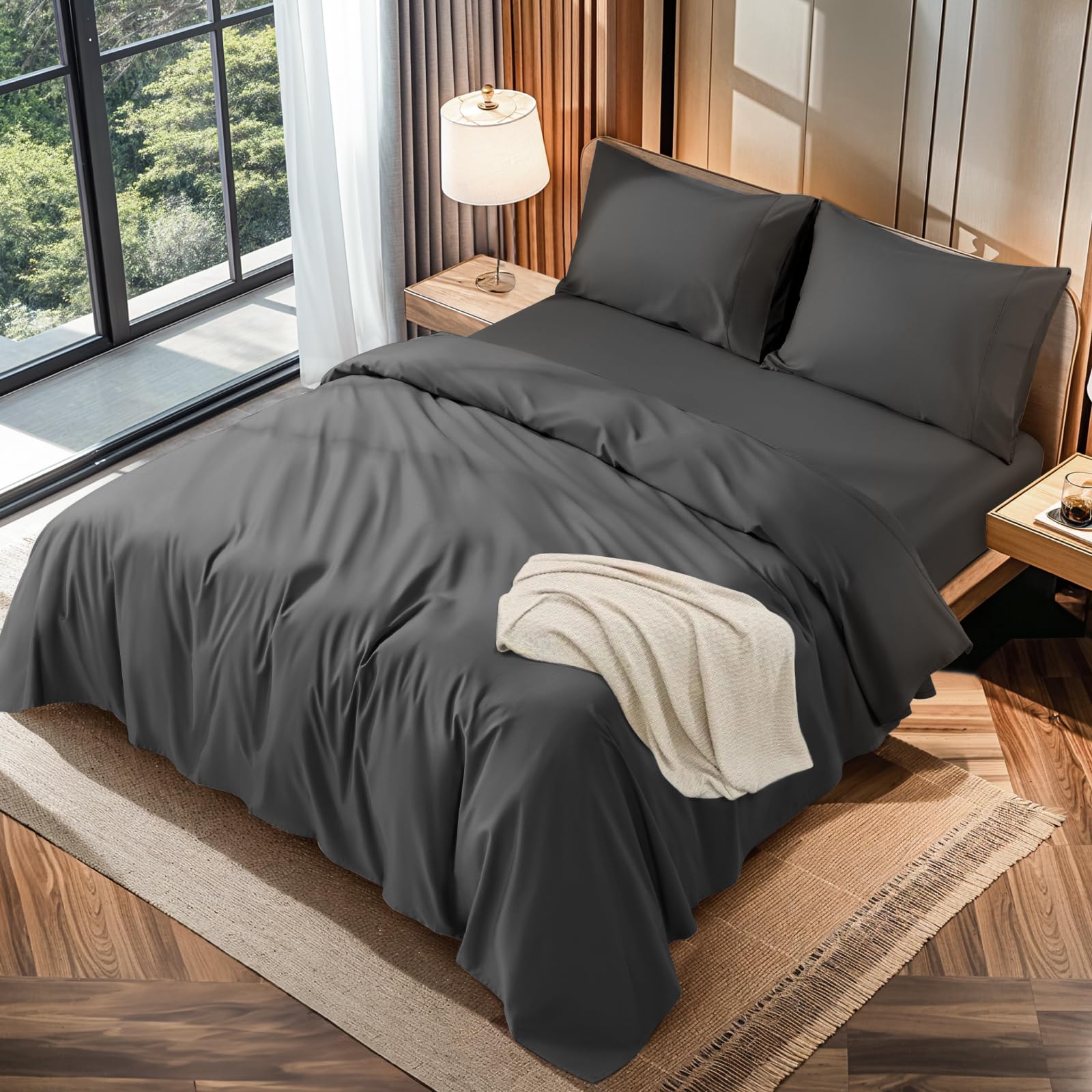 Premium 100% Cotton 1200 Thread Count Full Size Sheet Set - 16