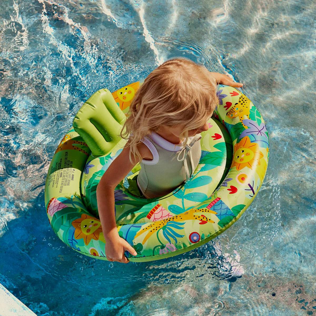 Baby Swim Seat Jungle - Safe & Comfortable Infant Swimming Float for Pool, Beach & Water Play - Perfect for Toddlers Learning to Swim