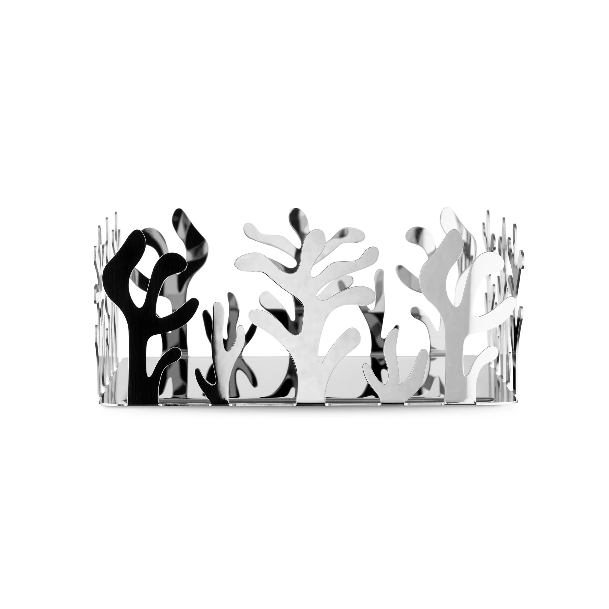 Alessi Ho Mediterraneo Stainless Steel Paper Napkin Holder - Elegant Silver Tableware for Dining Room & Kitchen Decor | Perfect for Dinner Parties, Restaurants and Home Use