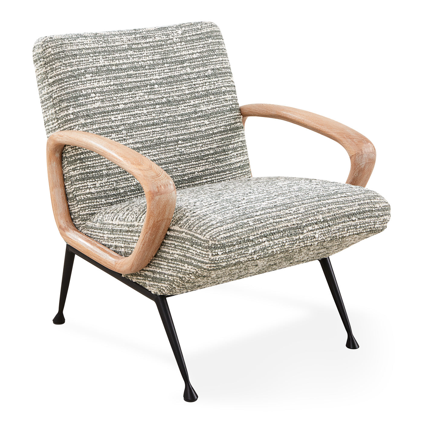 Gainsbourg Lounge Chair - Modern Mid-Century Style Accent Chair for Living Room, Bedroom & Office - Comfortable Upholstered Armchair with Wooden Legs - Perfect for Relaxing, Reading & Decor