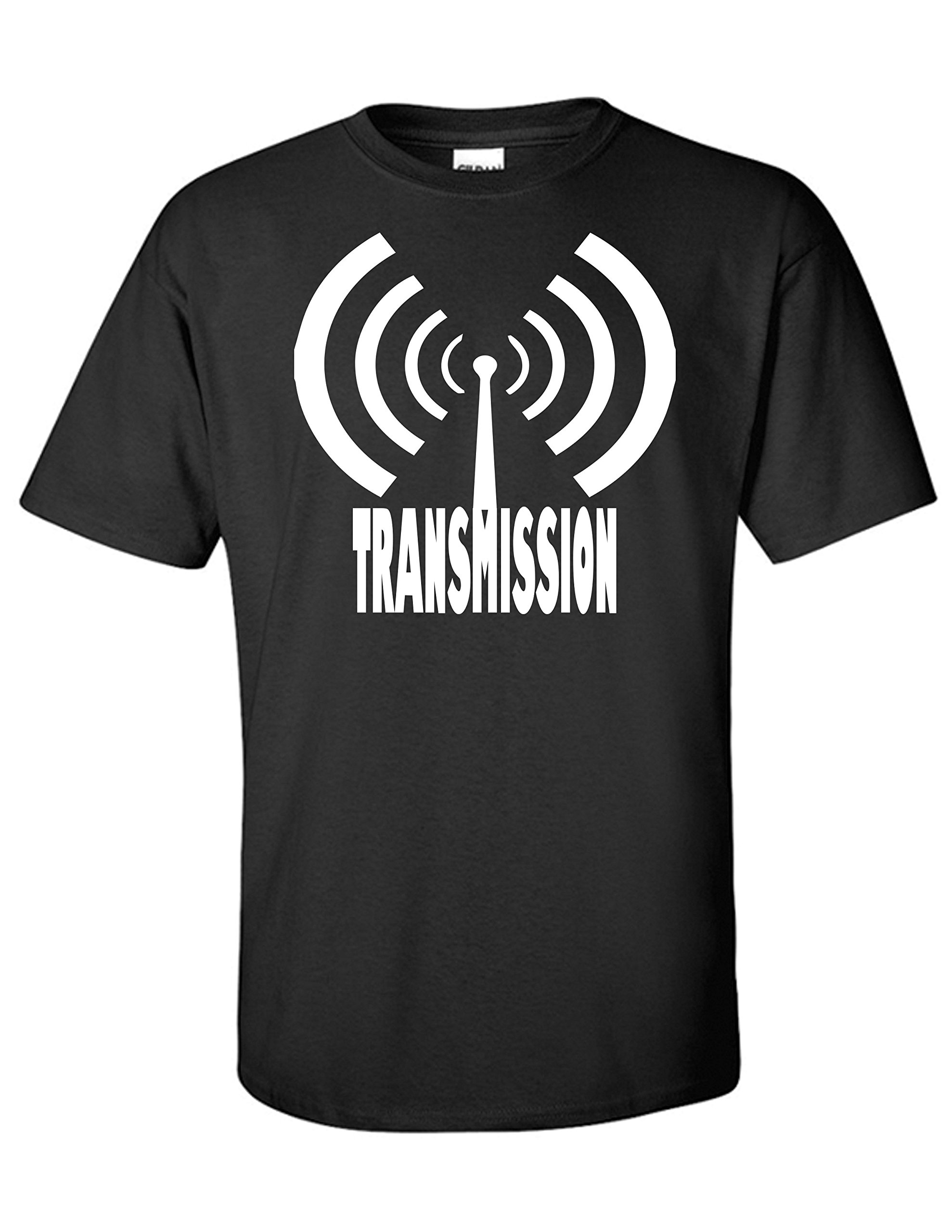STUFF WITH ATTITUDE Men's Black Graphic T-Shirt | Cool Transmission Print Tee | Casual Streetwear for Everyday Wear & Motorcycle Enthusiasts