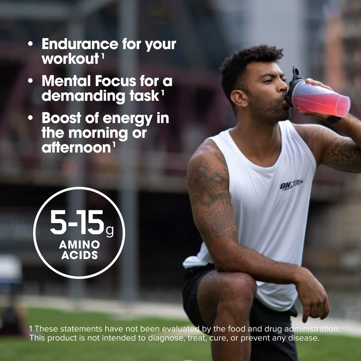 Optimum Nutrition Amino Energy Pre Workout Powder - Green Tea, BCAA, Amino Acids, Keto Friendly with Green Coffee Extract - Watermelon Flavor, 30 Servings (Packaging May Vary) | Boost Energy & Endurance for Gym, Running & Fitness Training