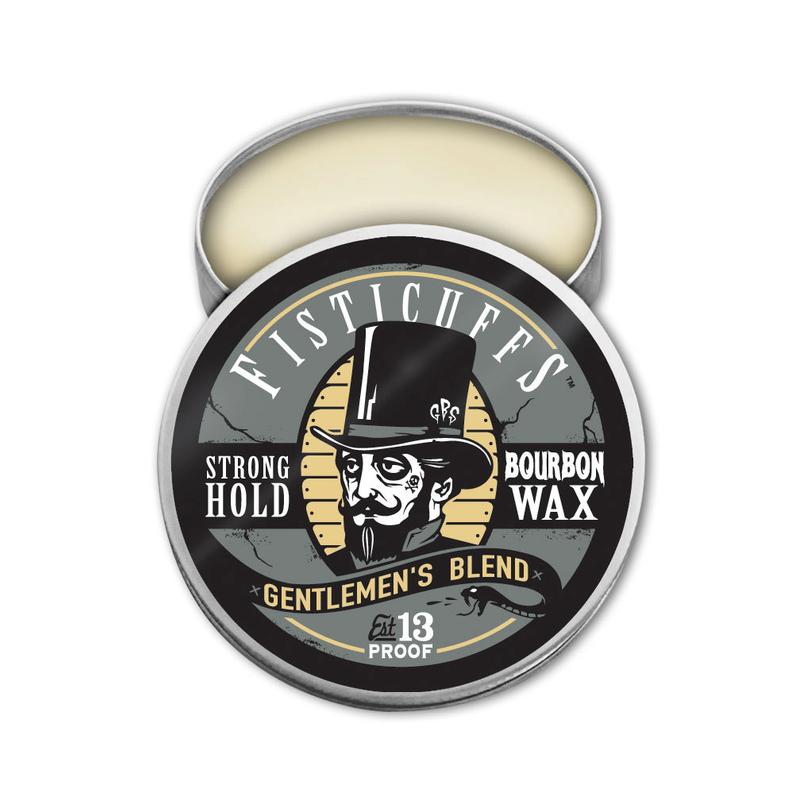 Fisticuffs Blend Strong Hold Mustache Wax - 1 OZ Tin for Beard Grooming & Styling - Perfect for Daily Use & Special Occasions