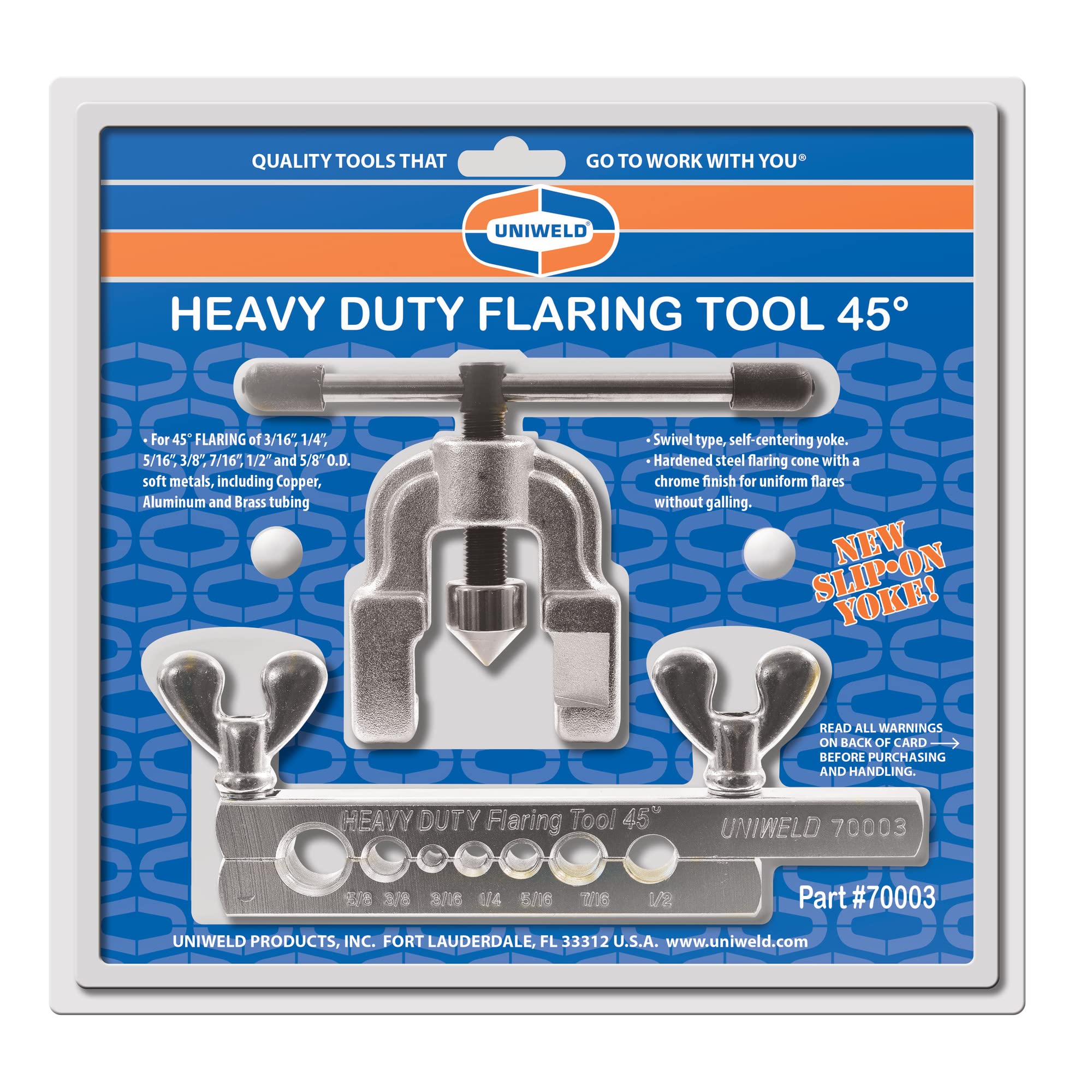 45° Heavy Duty Flare Tool - Professional Brass Flaring Kit for Automotive AC, Refrigeration & Plumbing Repairs (Perfect for HVAC Technicians & DIY Mechanics)