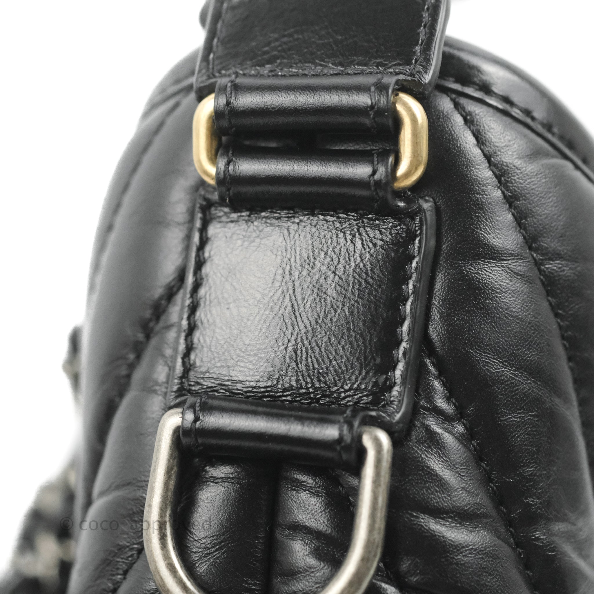 Chanel Small Gabrielle Hobo Bag in Black Calfskin with Chevron Pattern & Mixed Hardware - Perfect for Everyday Use, Work & Special Occasions