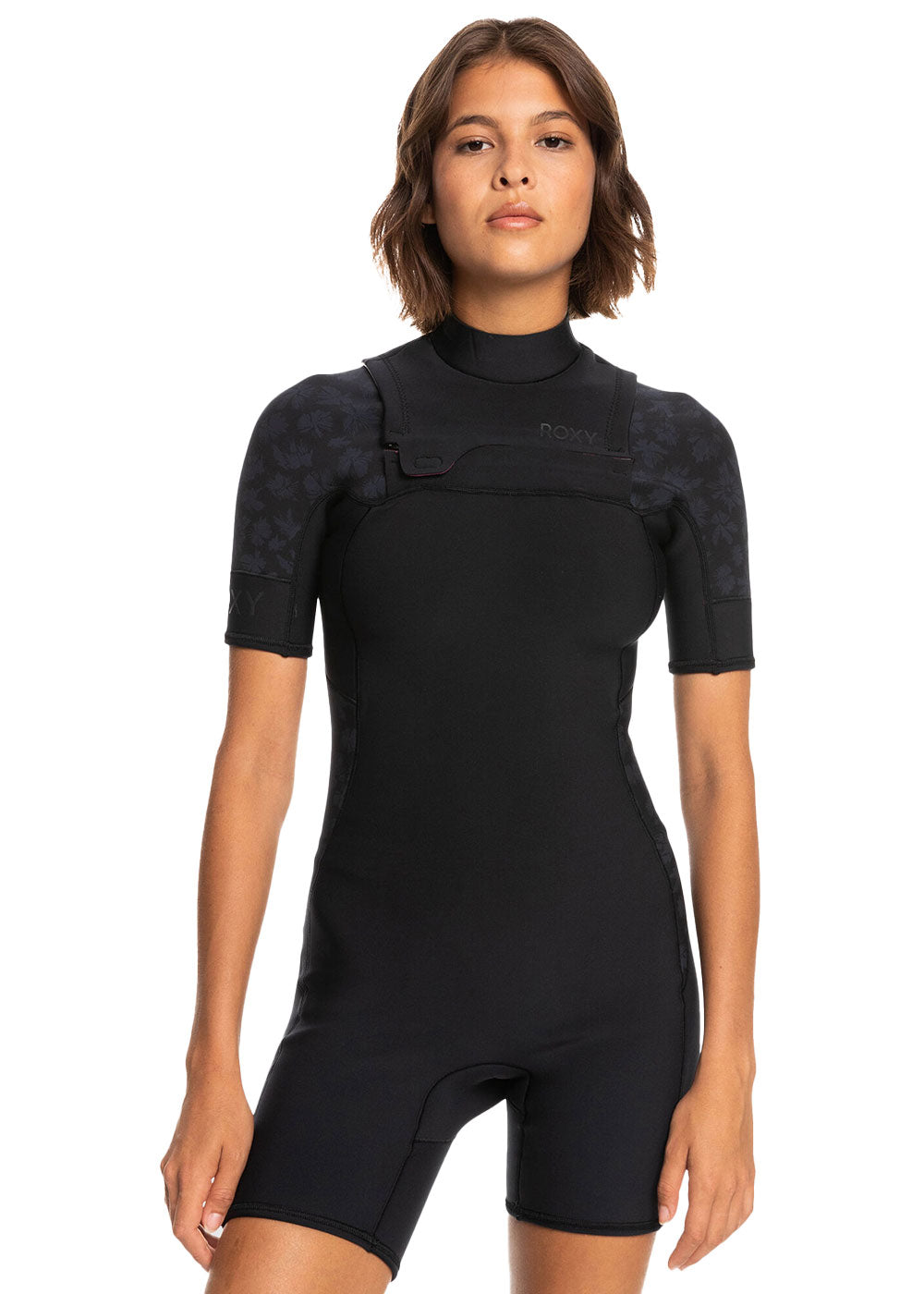 Roxy Women's 2.0mm Swell Series Short Sleeve CZ Spring Wetsuit - Perfect for Surfing, Swimming & Water Sports