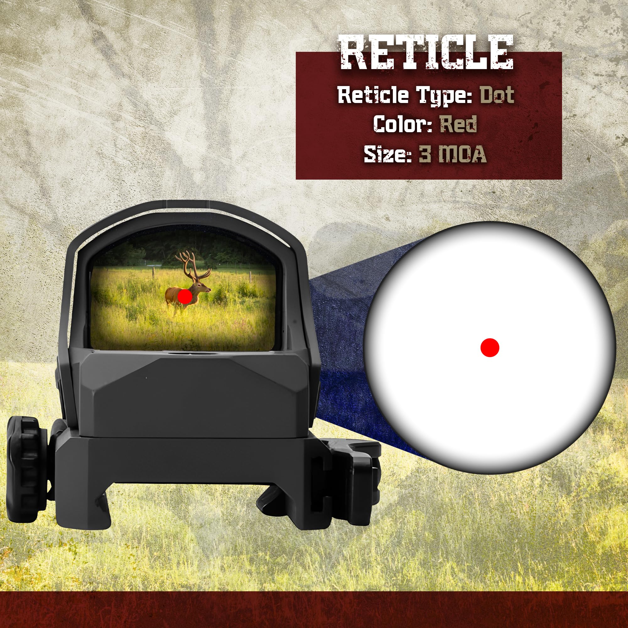 Sightmark Mini Shot M-Spec Reflex Sight - Red Dot Sight for Pistols & Rifles - Quick Target Acquisition for Hunting, Shooting & Tactical Use
