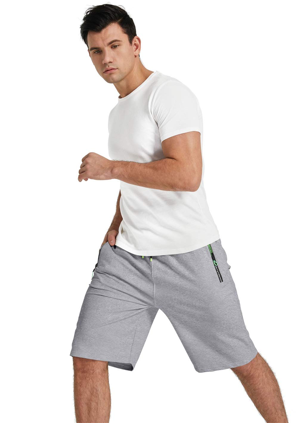 YTD Men's Casual Classic Fit Drawstring Summer Shorts - Elastic Waist with Pockets - Perfect for Beach, Swimming, and Outdoor Activities