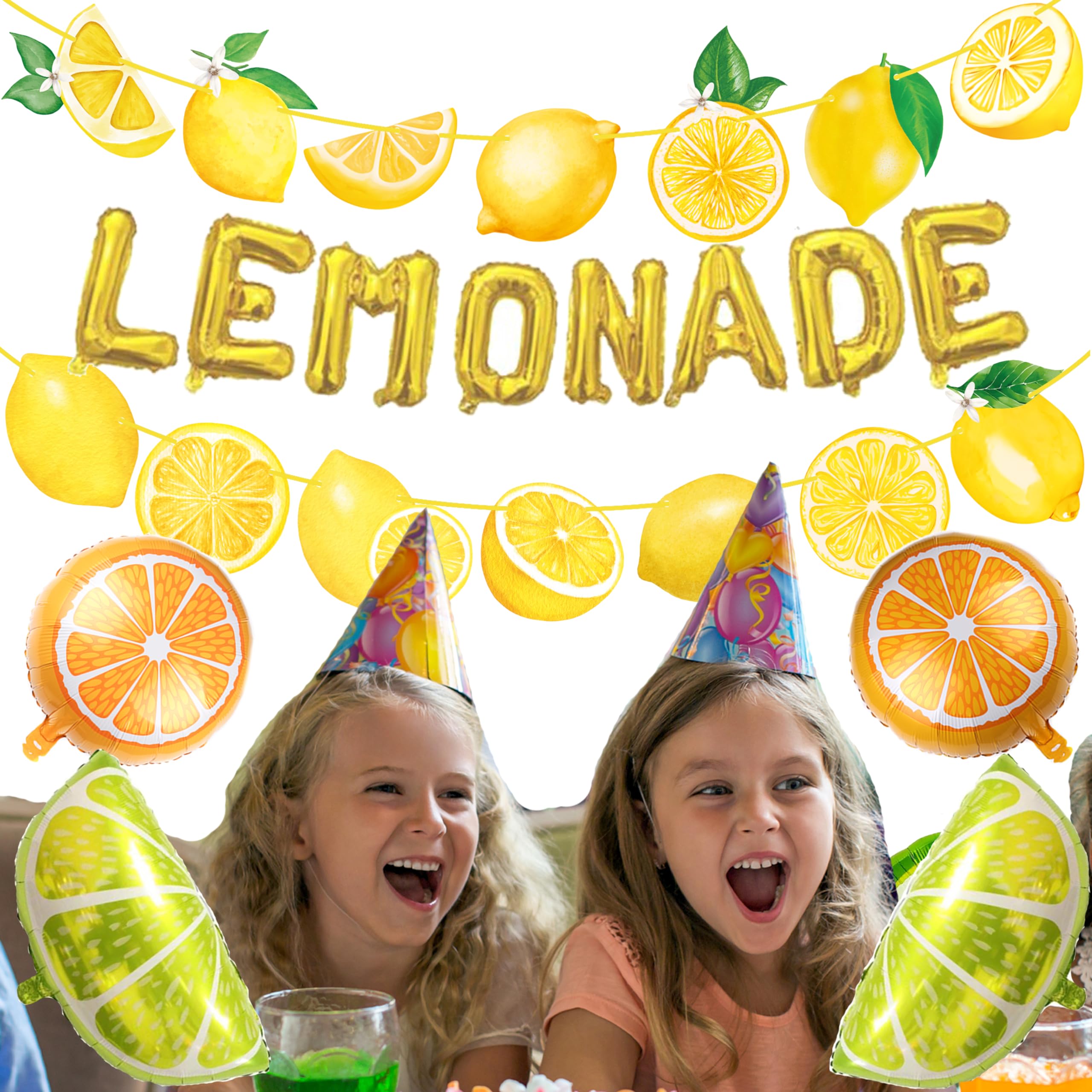 Lemon Party Decorations Set - Lemonade Theme Banner, Foil & Latex Balloons for Summer Birthday Party, Baby Shower | C L Cooper Life | Perfect for Outdoor Picnics, Pool Parties & Summer Celebrations