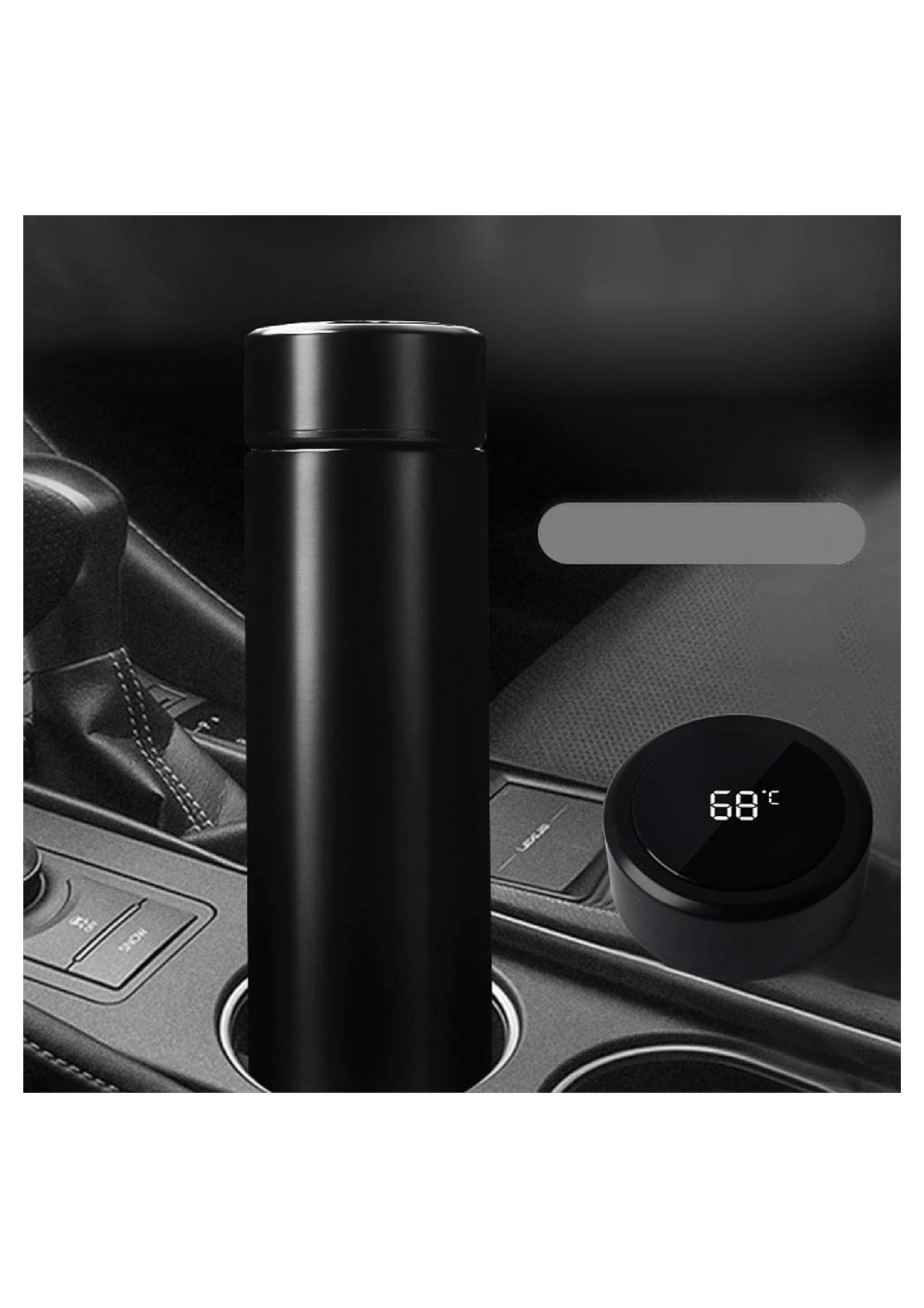 Smart LED Temp Display Insulated Water Bottle 500ml - Gym & Office Hydration