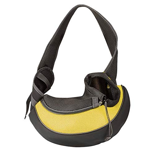 Portable Pet Carrier Bag for Small Dogs - Breathable Mesh Oxford Shoulder Sling Tote Pouch for Puppies | Perfect for Travel, Hiking, Walking & Outdoor Adventures (S/M Size)