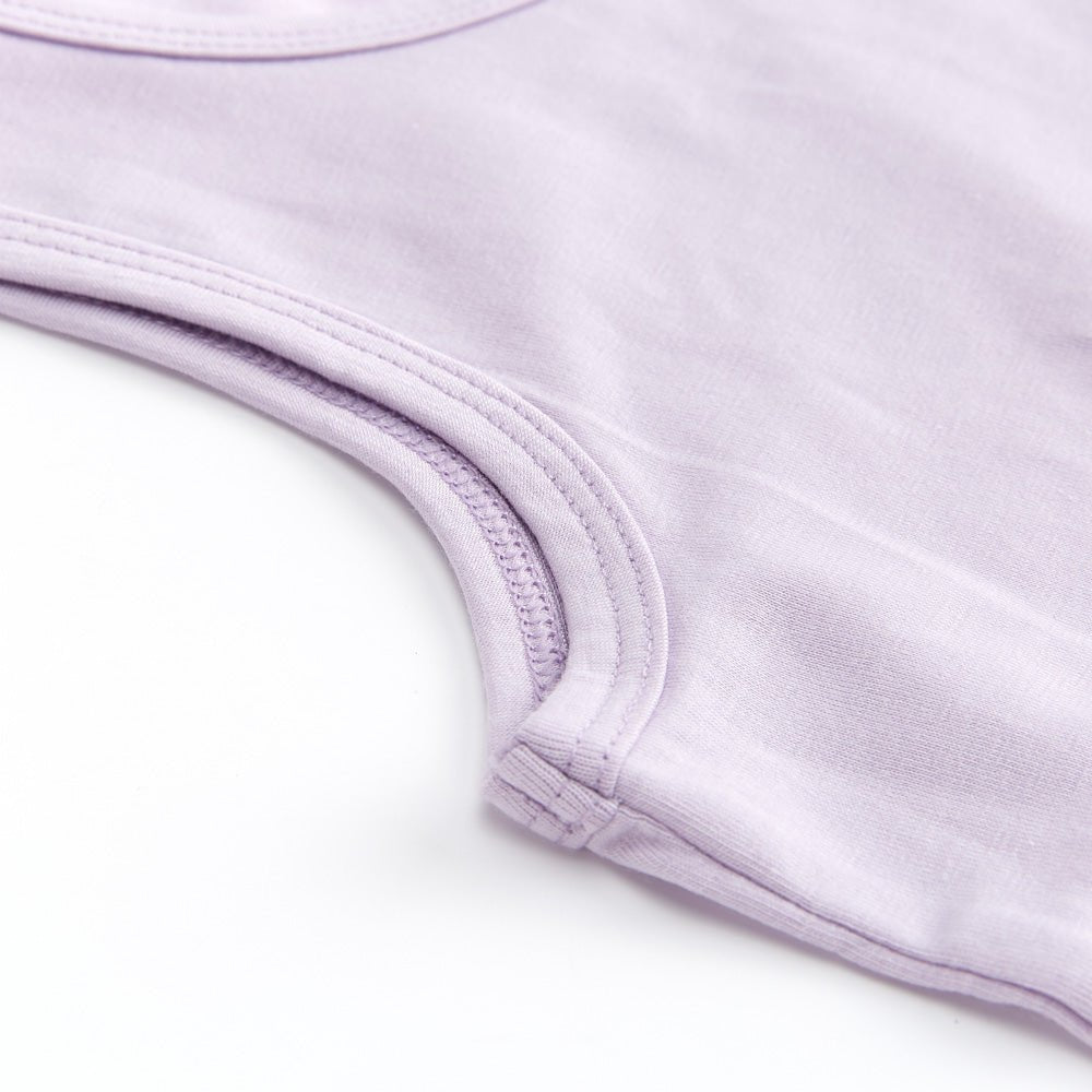 Organic Cotton & Bamboo Singlet - Soft & Breathable Lilac Haze Women's Tank Top for Yoga, Summer & Casual Wear