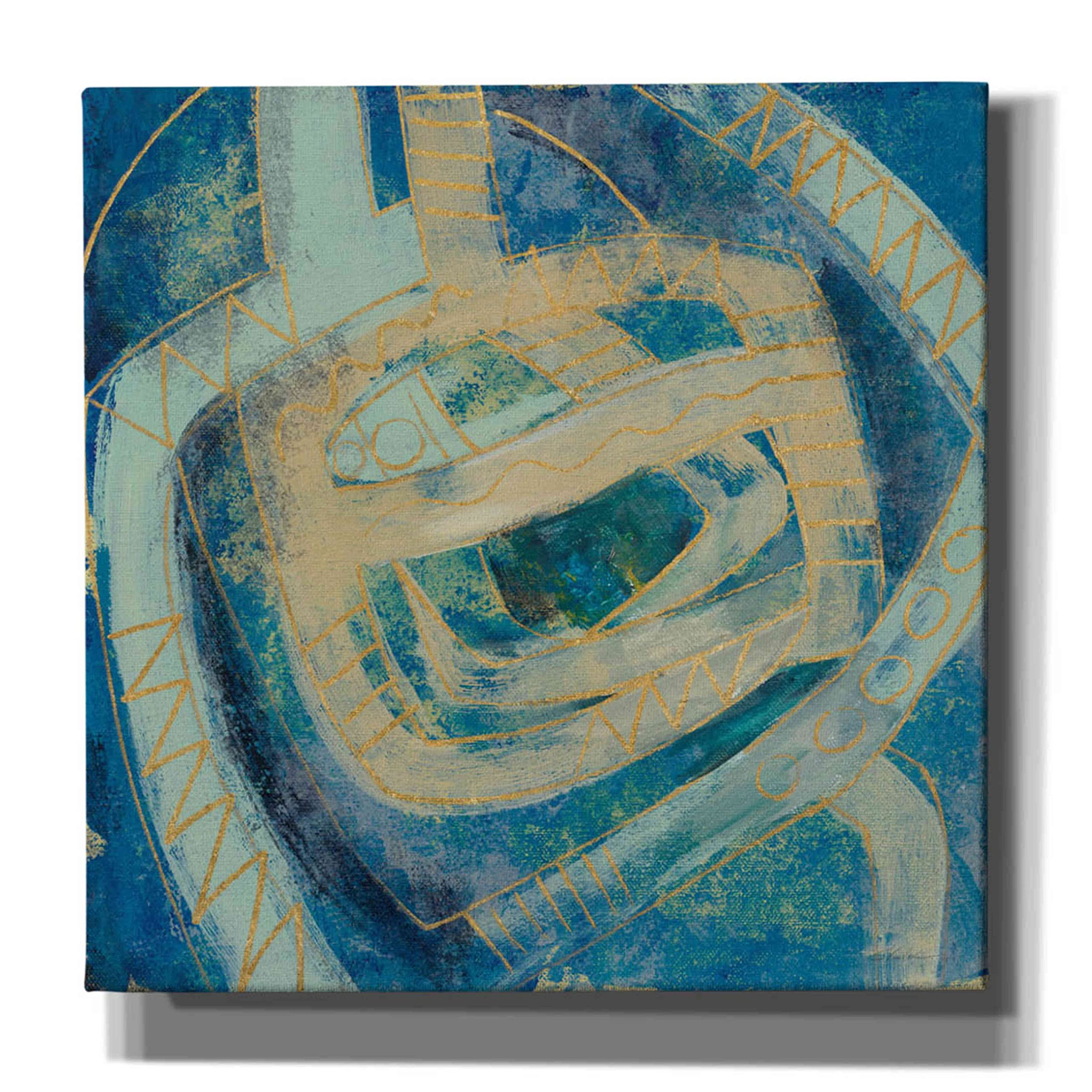 Epic Graffiti 'Mid Modern Tile II' by Silvia Vassileva - 26x26 Inch Modern Canvas Wall Art for Living Room, Bedroom & Office Decor