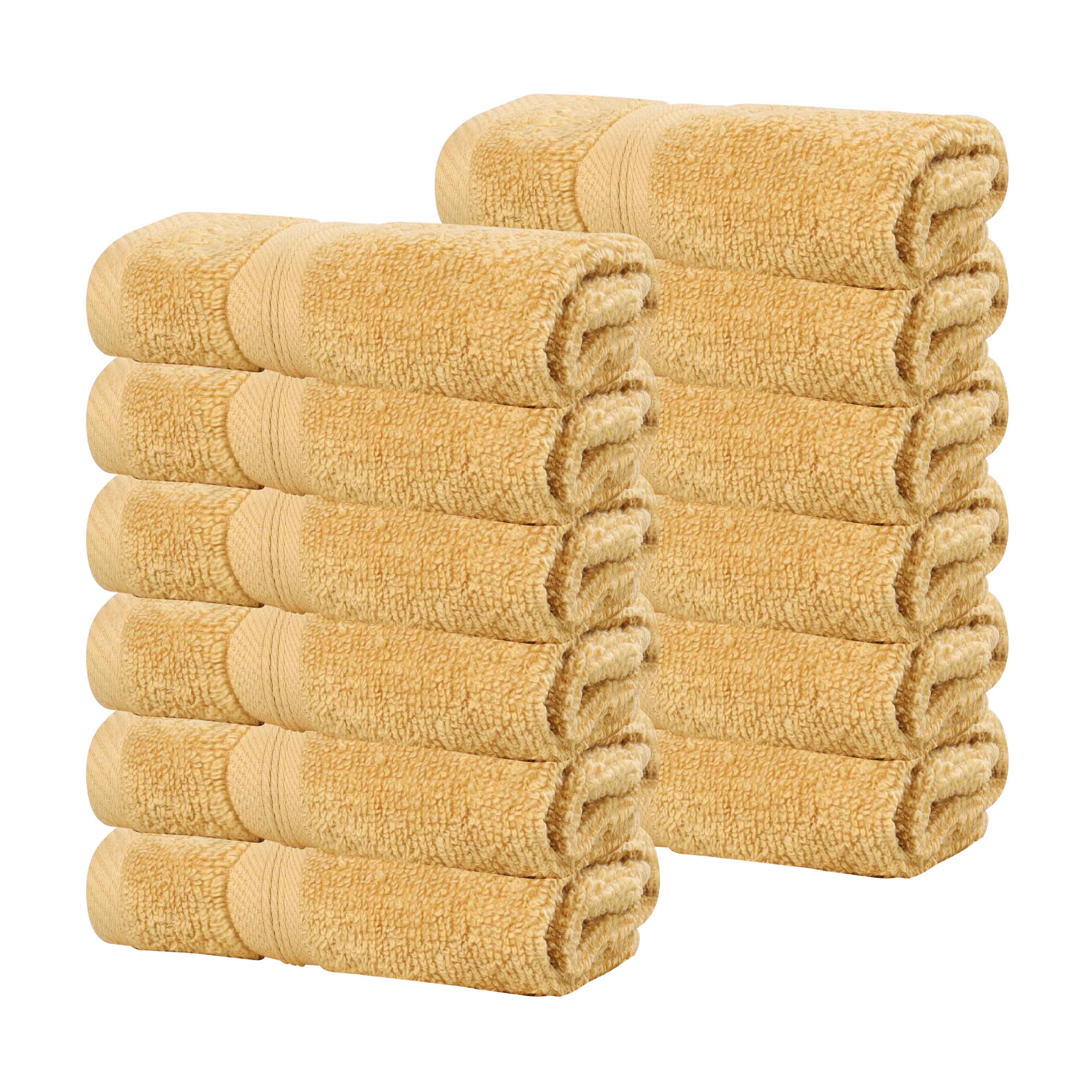 Premium 12-Pack Zero Twist Cotton Face Towels & Washcloths | Ultra Soft, Absorbent & Skin-Friendly | Perfect for Spa, Baby Care & Gentle Exfoliation