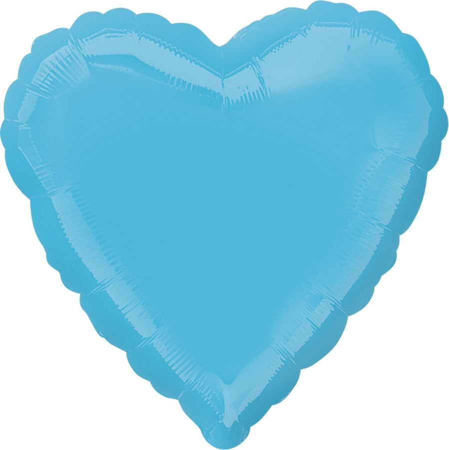 45cm Standard Heart HX Caribbean Blue Balloon - Perfect for Birthday Parties, Baby Showers & Romantic Decorations