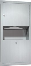 Compact Paper Towel Dispenser with 2 Gallon Recessed Mount Waste Receptacle - Space-Saving Bathroom & Kitchen Organizer for Homes, Offices & Restrooms