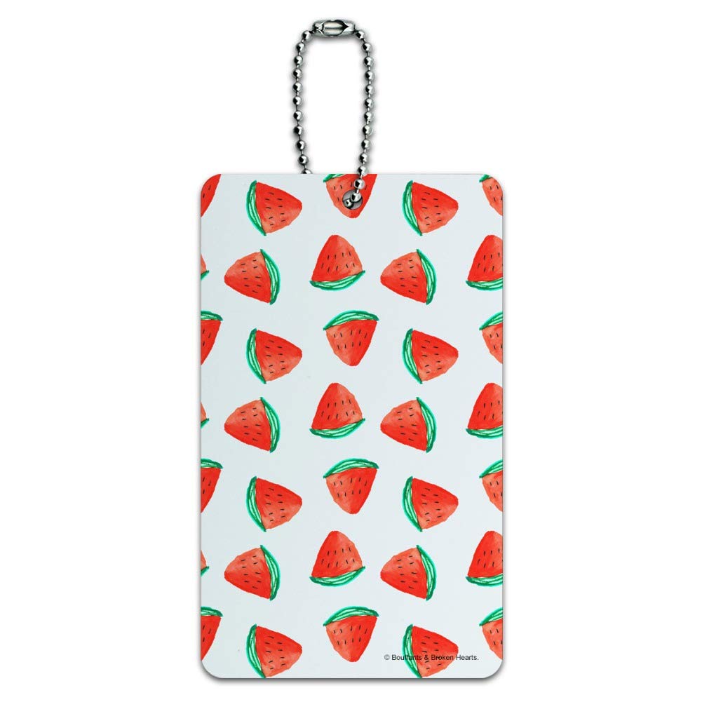 Watermelon Slices Summer Pattern Luggage Tag - Cute Fruit Design Suitcase ID Tag for Travel Bags & Carry-Ons | Perfect for Vacation, Beach Trips & Summer Travel Accessories