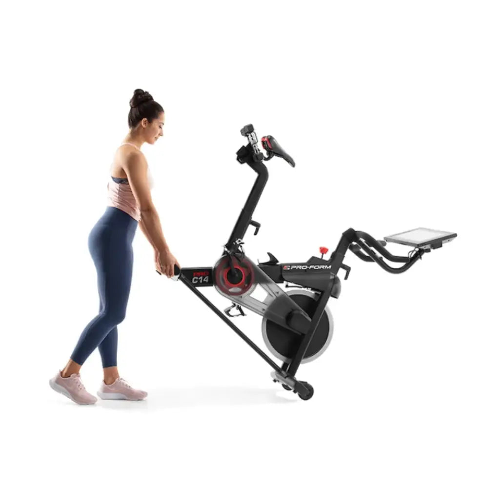 ProForm C14 Studio Exercise Bike - Indoor Cycling Bike for Home Workouts, Cardio Training & Fitness - Perfect for Small Spaces & Apartment Workouts