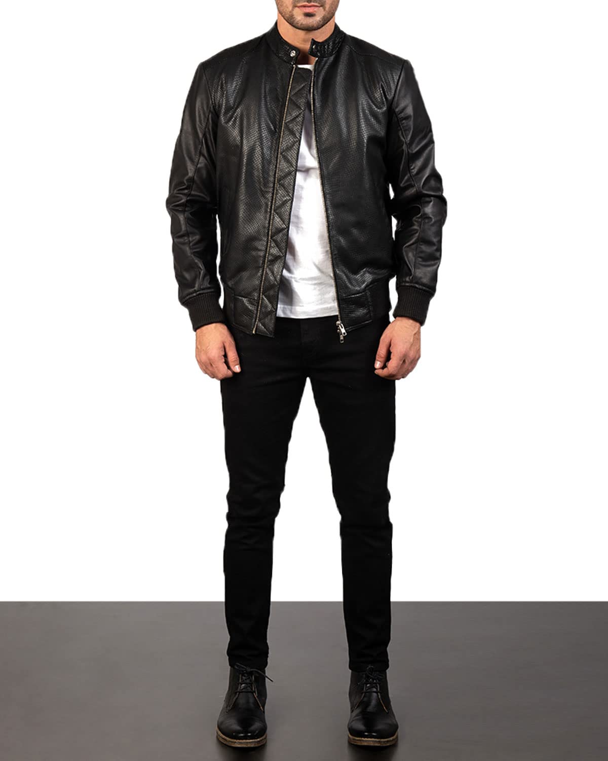 **Avan Genuine Leather Bomber Jacket for Men - Premium Real Leather Jacket with Stylish Design | Perfect for Casual Outfits, Motorcycle Riding & Winter Fashion**