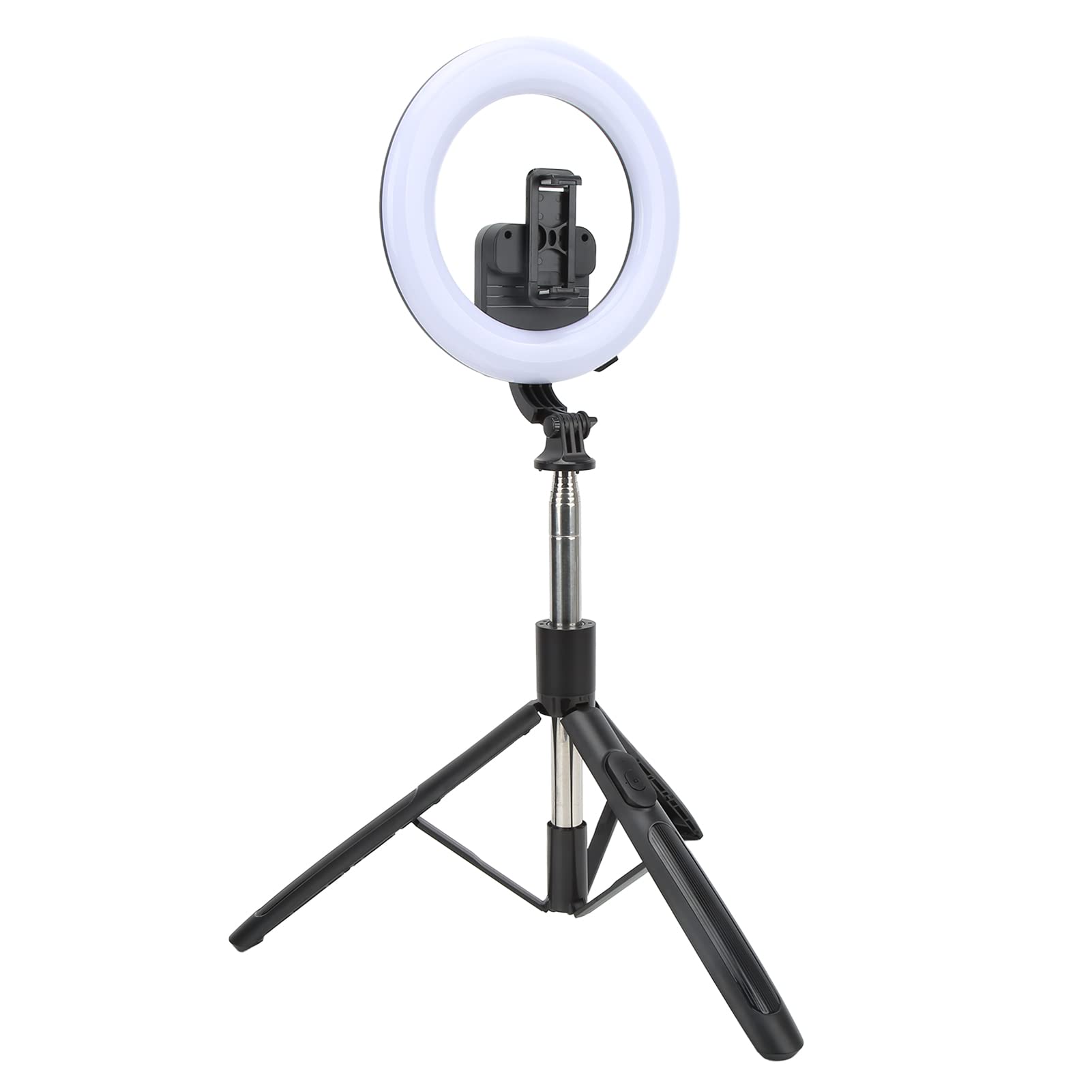 Cyrank 8 Inch Ring Light with Adjustable Tripod Stand & Phone Holder - Dimmable LED Selfie Ring Light for Live Streaming, YouTube Videos, TikTok, Makeup & Photography