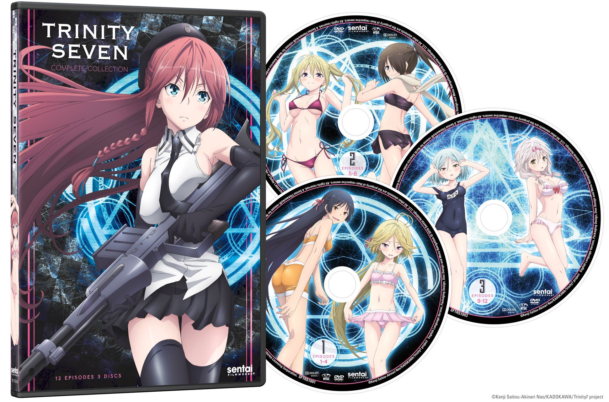 Trinity Seven Anime Series - Complete DVD Box Set | Action, Fantasy, Romance | Perfect for Anime Collectors & Fans | Watch at Home or Gift to Friends