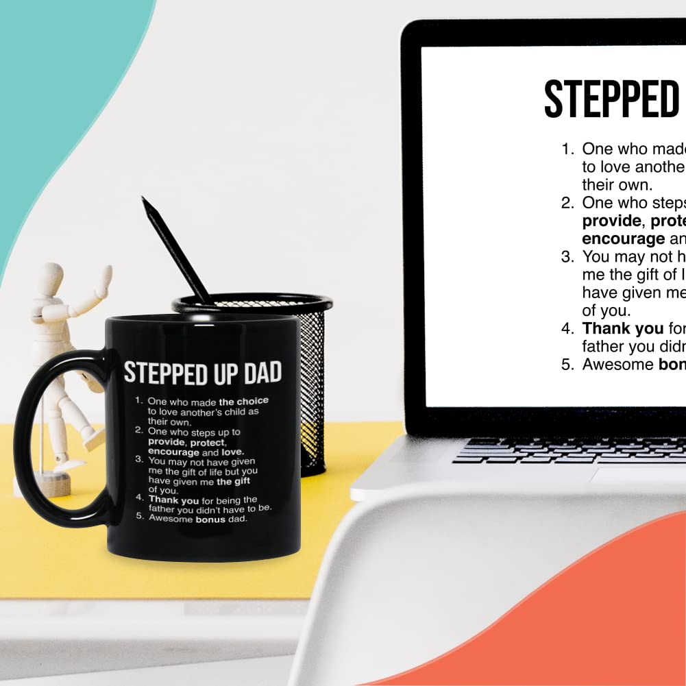 Funny 11 oz Daddy Coffee Mug - Perfect Gift for Dad, Stepfather & Foster Dads - Black Ceramic Cup - Ideal for Father's Day, Birthday & Office Use