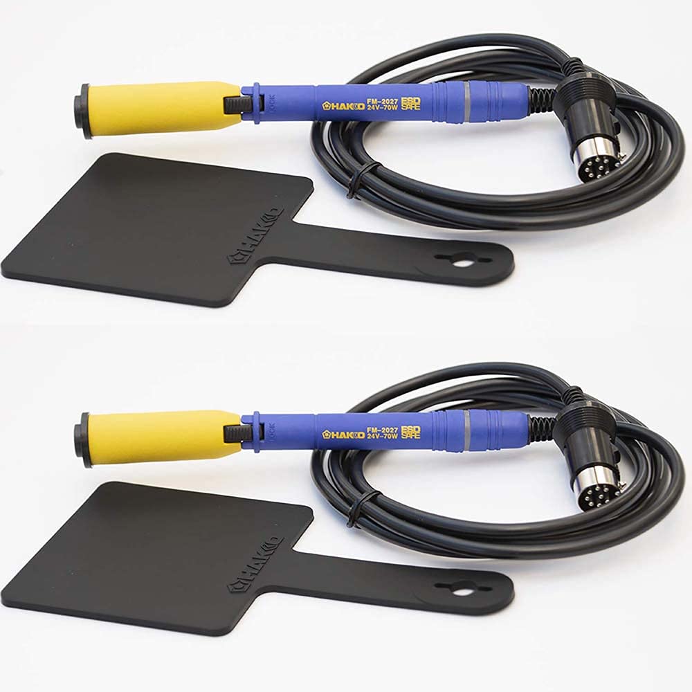 Hakko FM2027-01 Locking Soldering Iron Kit with Sleeve Assembly & Pad - 2 Pack (No Tip Included) | Professional Soldering Tool for Electronics Repair, DIY Projects, and Circuit Board Work