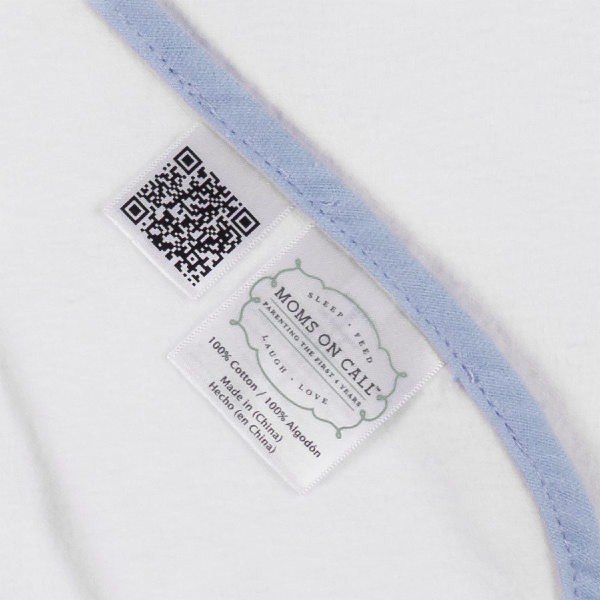 Moms on Call Swaddle Blanket - Soft Blue Baby Wrap with Coverstitch for Newborns | Perfect for Sleeping, Nursing & Comfort | Breathable & Cozy Infant Swaddling Blanket