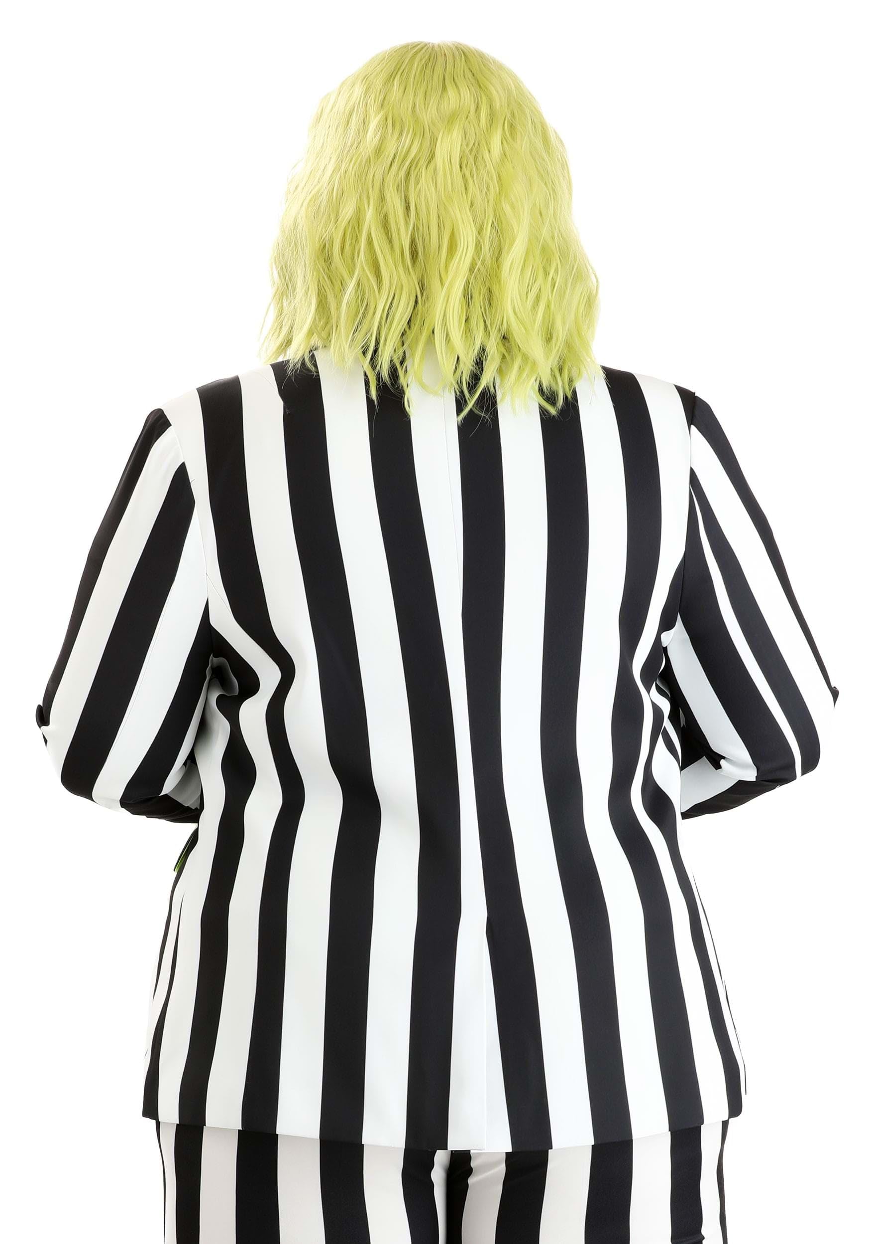 Women's Beetlejuice Print Blazer - Halloween Costume Jacket for Cosplay, Dress Up Parties & Themed Events | Official Movie Inspired Fashion