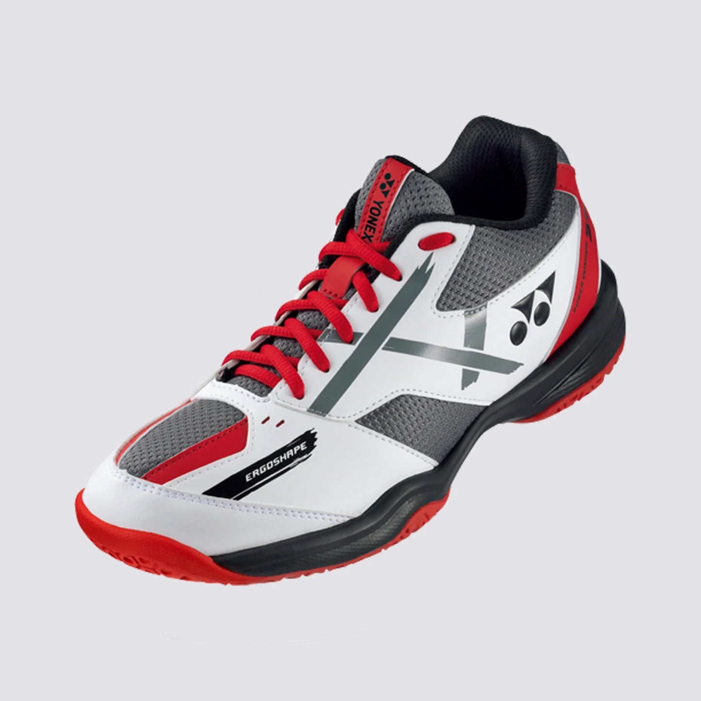 Yonex Power Cushion PC 39 (Wide) Unisex Badminton Shoes - White/Red - Lightweight Comfort for Indoor Court Sports & Training