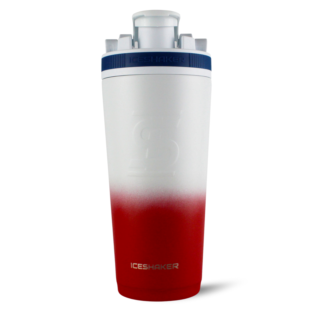 26oz Custom Insulated Ice Shaker Bottle - Leakproof Stainless Steel Water Bottle for Gym, Workouts & Outdoor Activities - Made in USA
