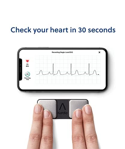 AliveCor KardiaMobile Wireless ECG Monitor - Portable EKG Device for Atrial Fibrillation Detection | Home Heart Health Monitoring | Perfect for Travel, Gym & Remote Cardiac Care