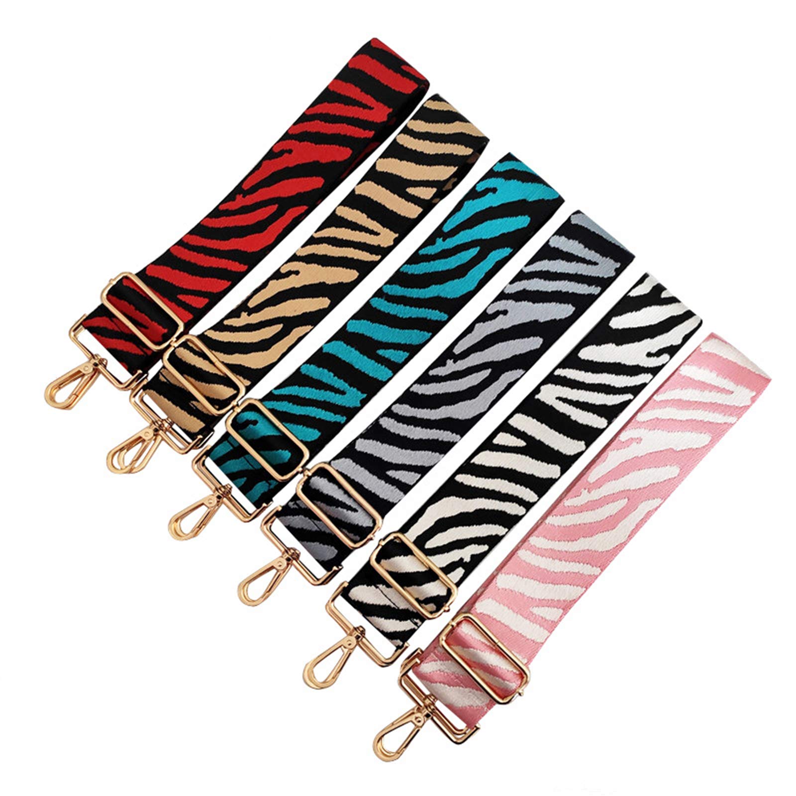 Adjustable Zebra Print Crossbody Bag Strap Replacement - White - Perfect for Handbags, Purses & Tote Bags - Ideal for Everyday Use, Shopping & Travel