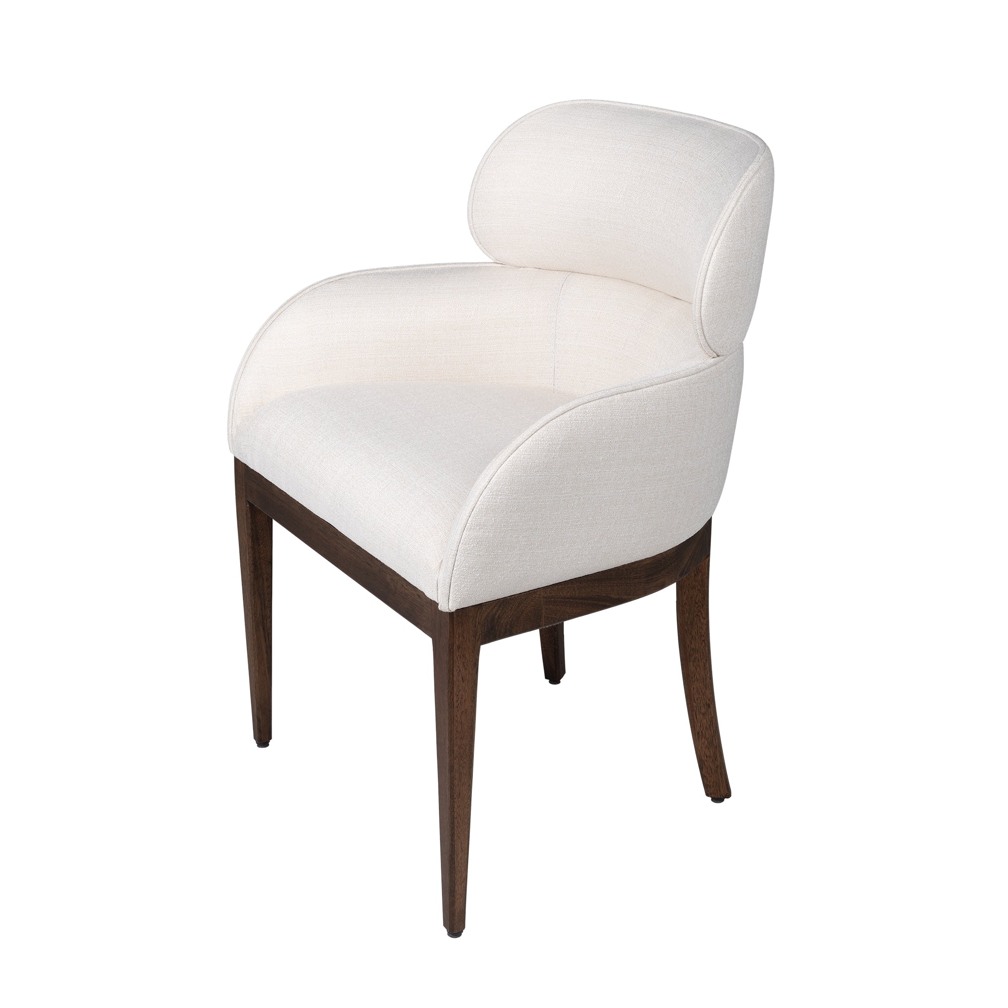 Cyan Design 11825 Lucien Dining Chair - Dark Brown & Off White Upholstered Accent Chair for Dining Room, Kitchen, or Home Office - Elegant Modern Seating with Comfortable Cushions